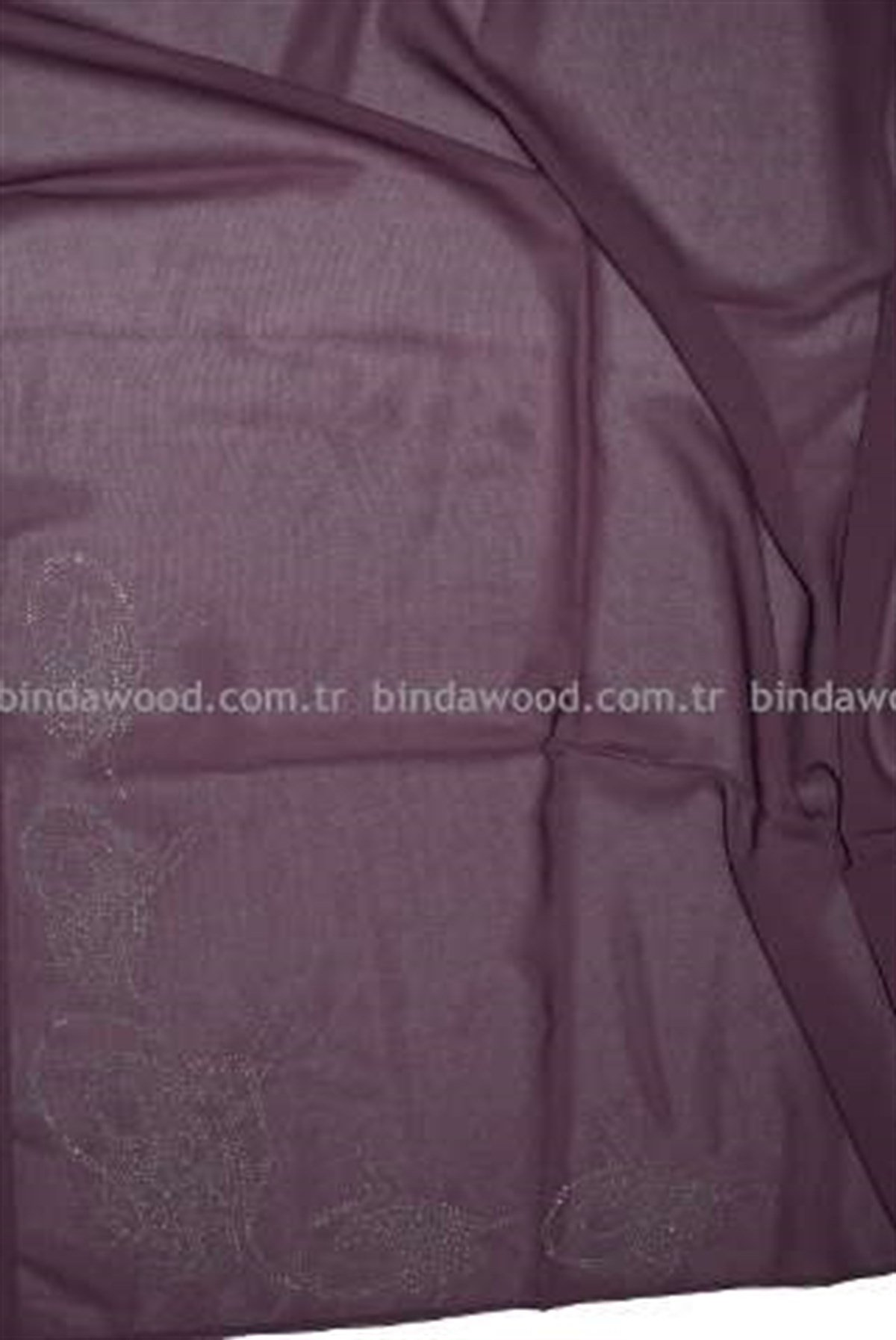 Ferace Başörtüsü Tuğralı Taşlı Koyu Kahve Tesettür Eşarp