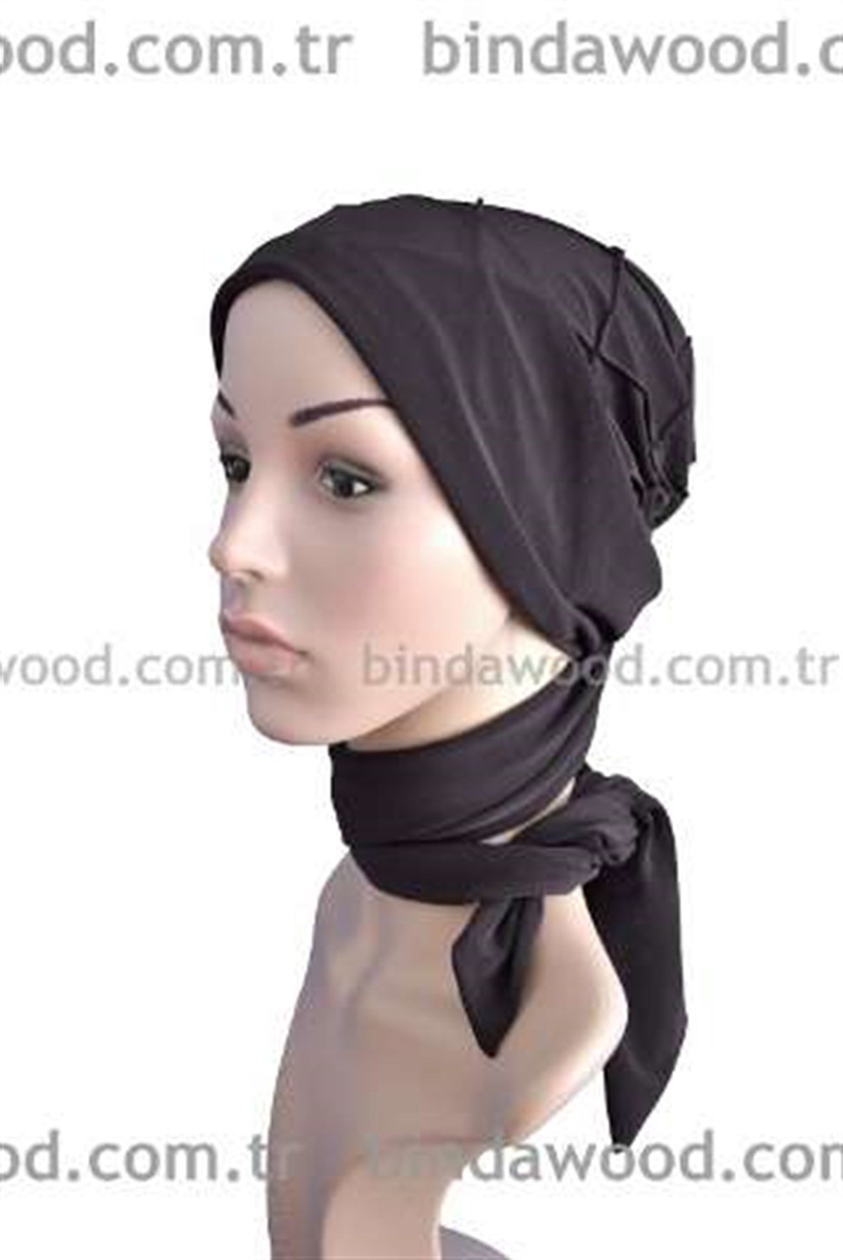 Fularlı Hazır Türban Kahverengi