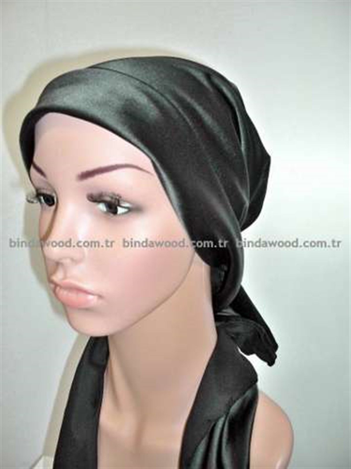 Fularlı Hazır Türban Saten
