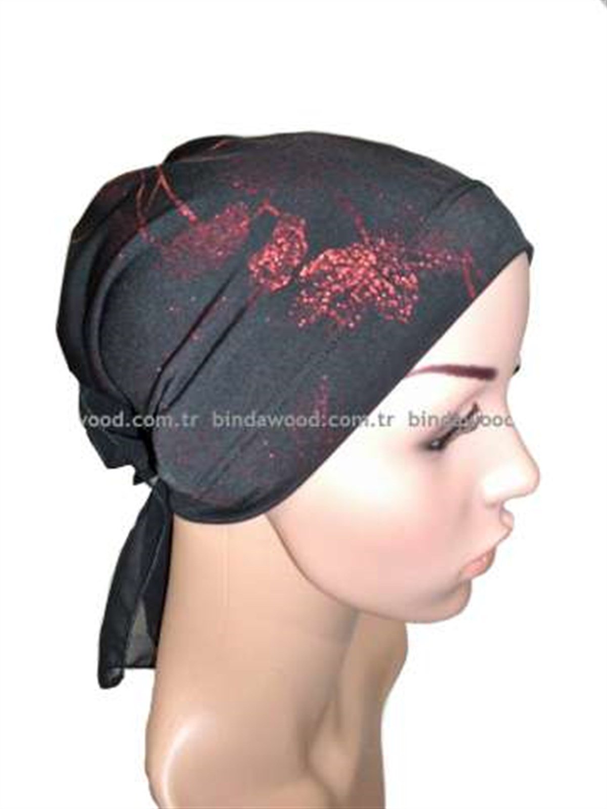 Kırmızı Simli Hazır Türban