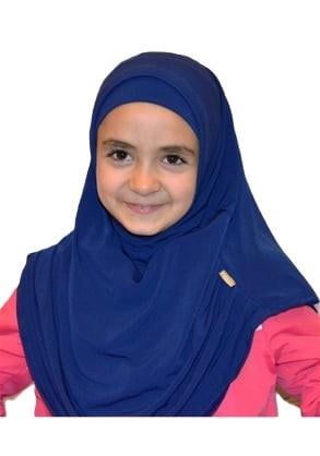 Lacivert Çocuk Pratik Eşarp