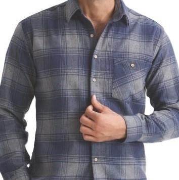 Lacivert ekose model pazen gömlek