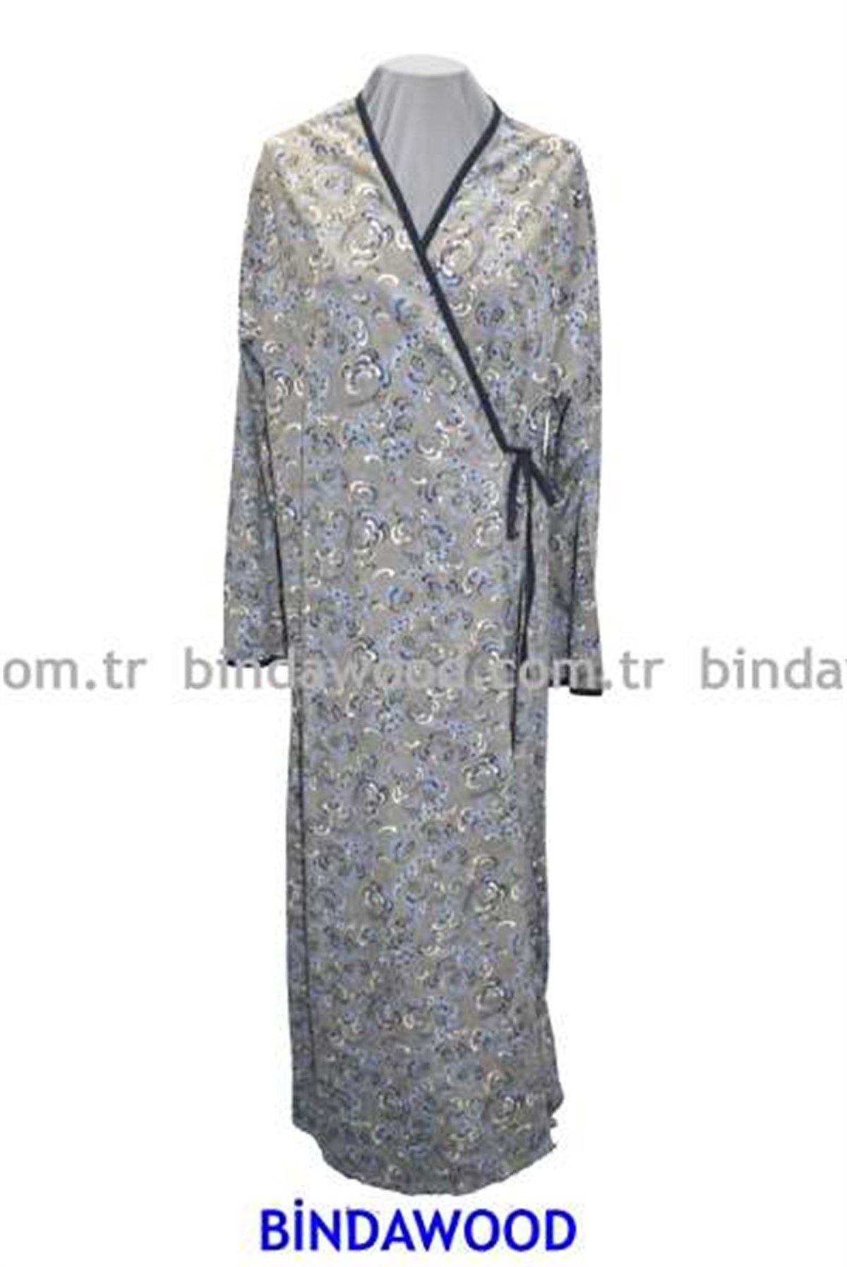 Gri Çiçekli Namaz elbisesi 528