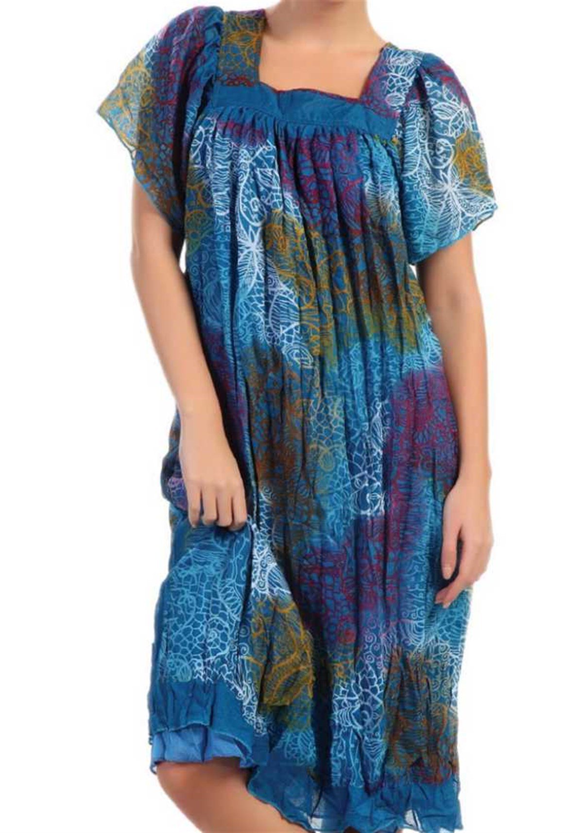 Robalı Kısa Kol Elbise