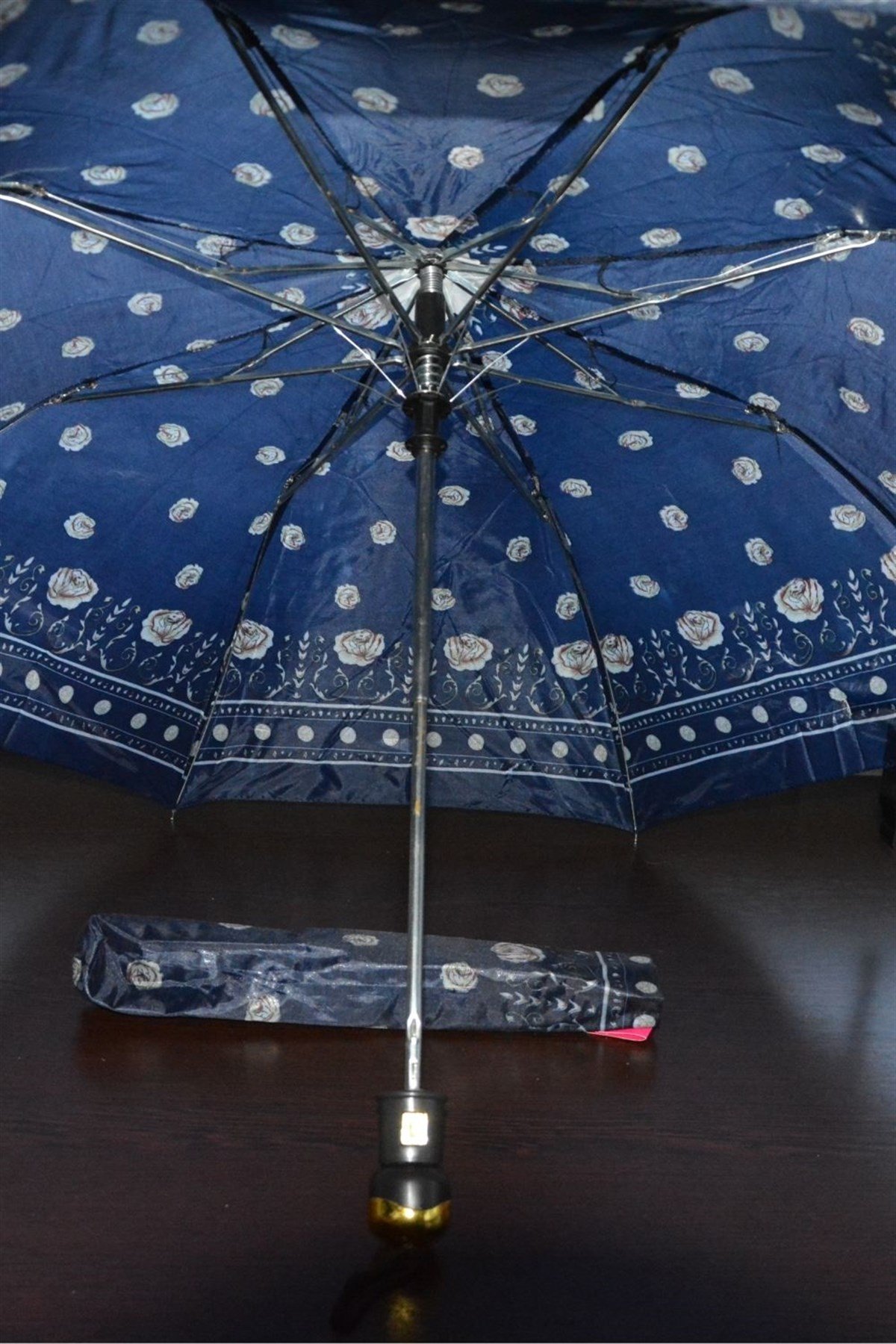 Şemsiye Lacivert Desenli