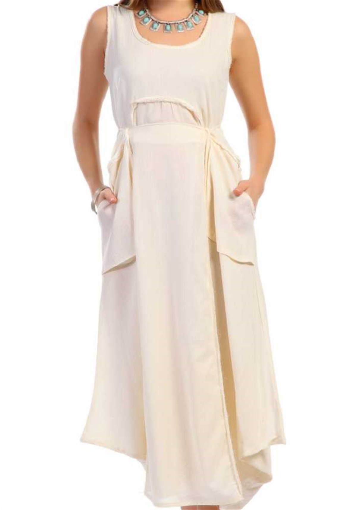 Uzun Askılı Elbise