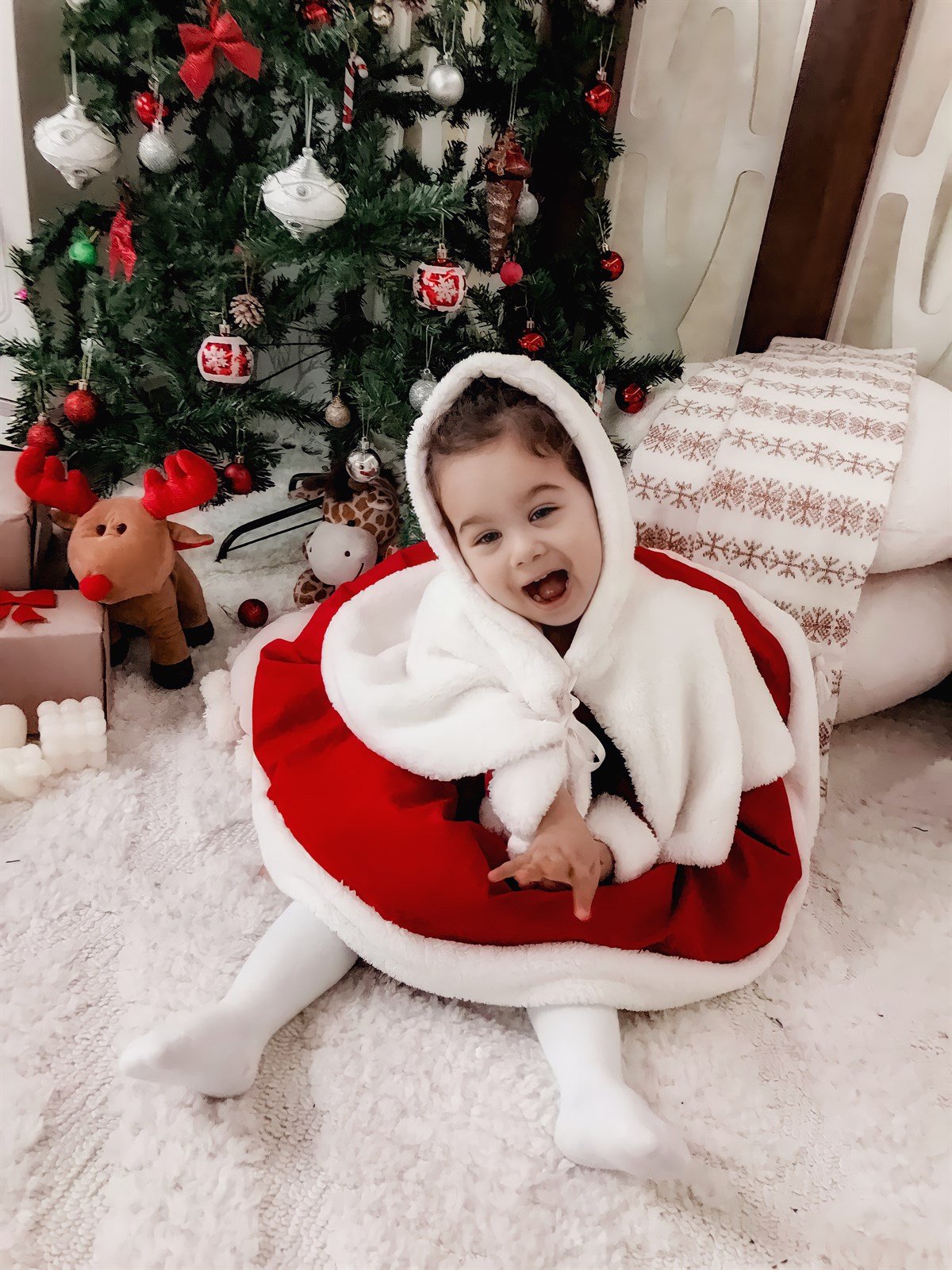 Noelcute Kırmızı Kız Çocuk Elbise