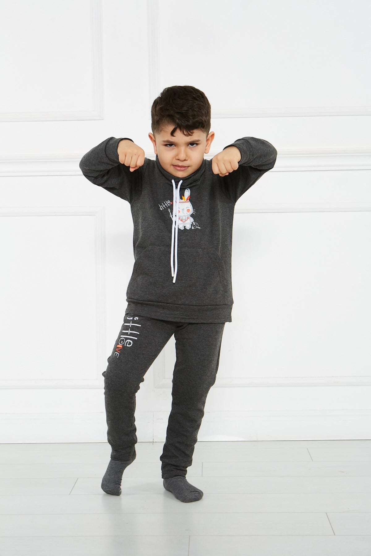 UNISEX ANTRASİT KIZILDERİLİ EŞOFMAN TAKIMI
