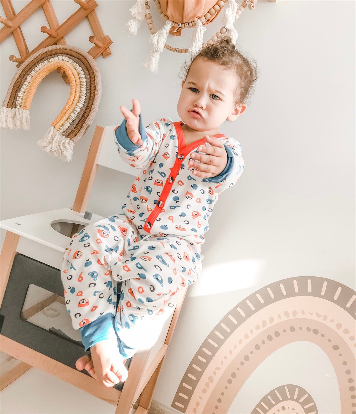 UNISEX ÇOCUK HARFLİ PİJAMA TAKIMI