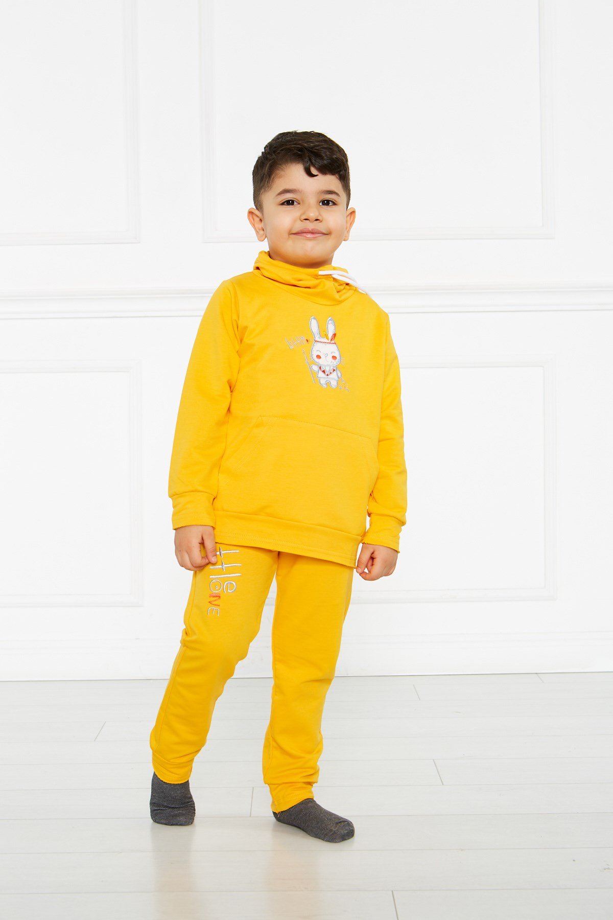 UNISEX SARI KIZILDERİLİ EŞOFMAN TAKIMI