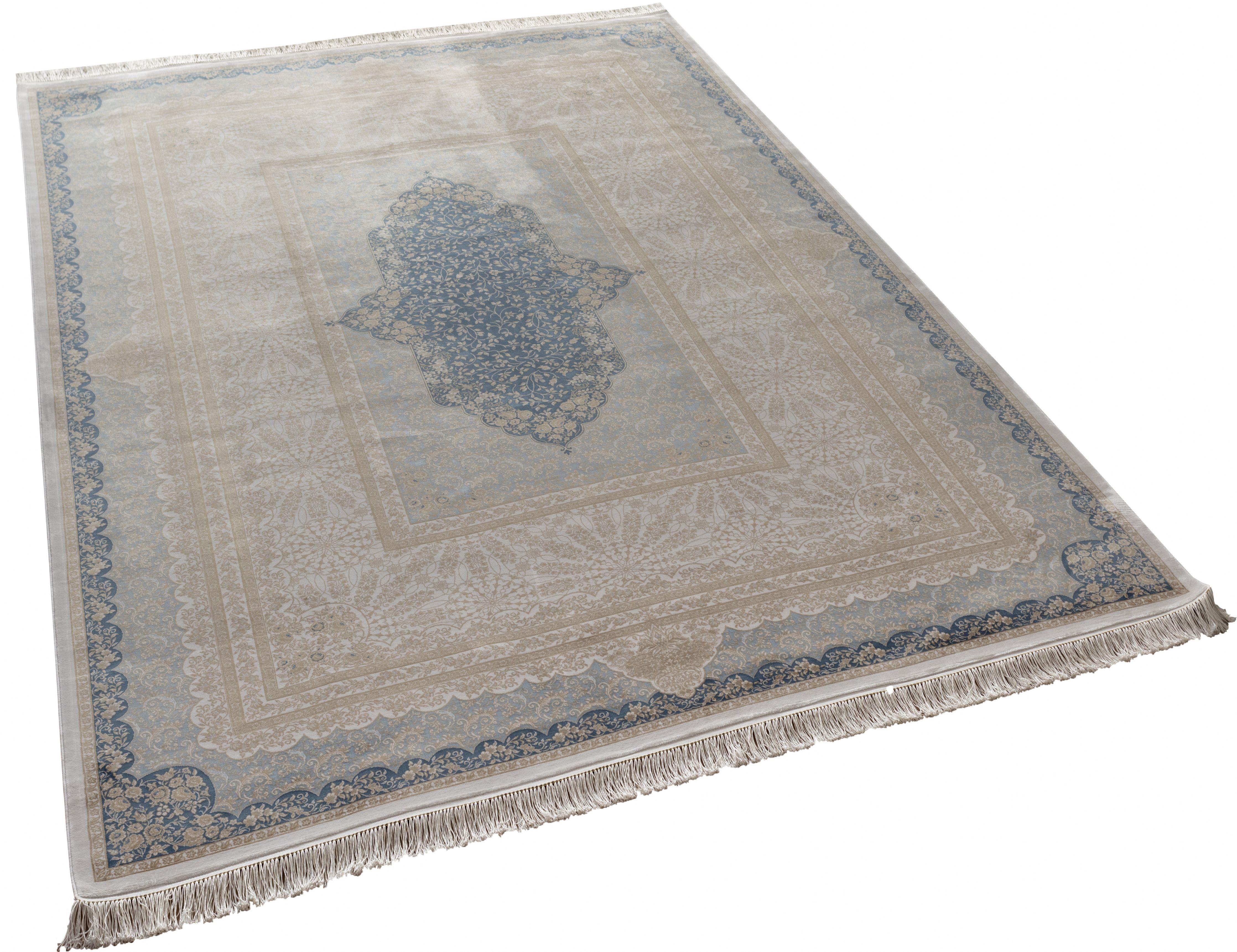 APEX HALI Vendome Palace 5412 Mavi Krem Makine Halıları