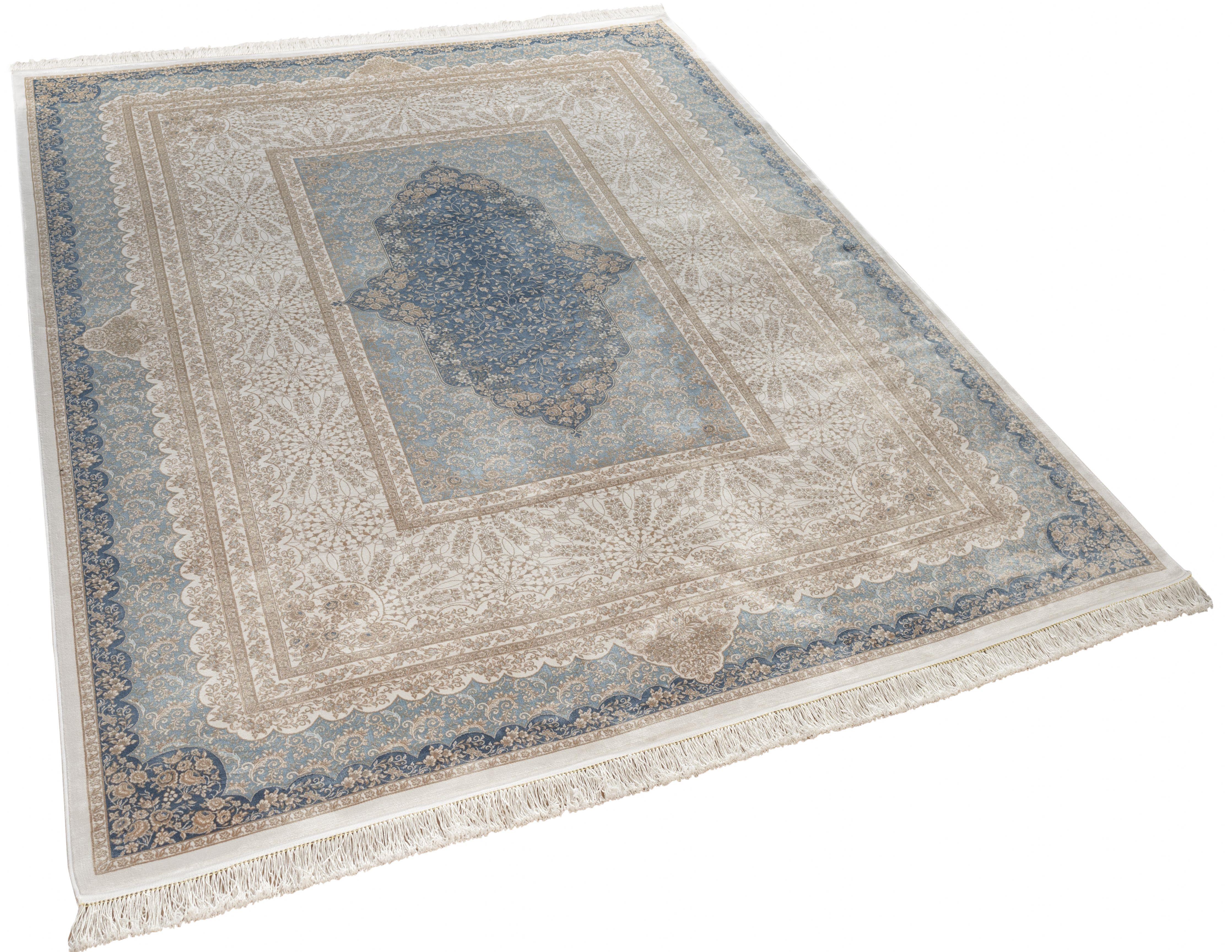 APEX HALI Vendome Palace 5412 Mavi Krem Makine Halıları