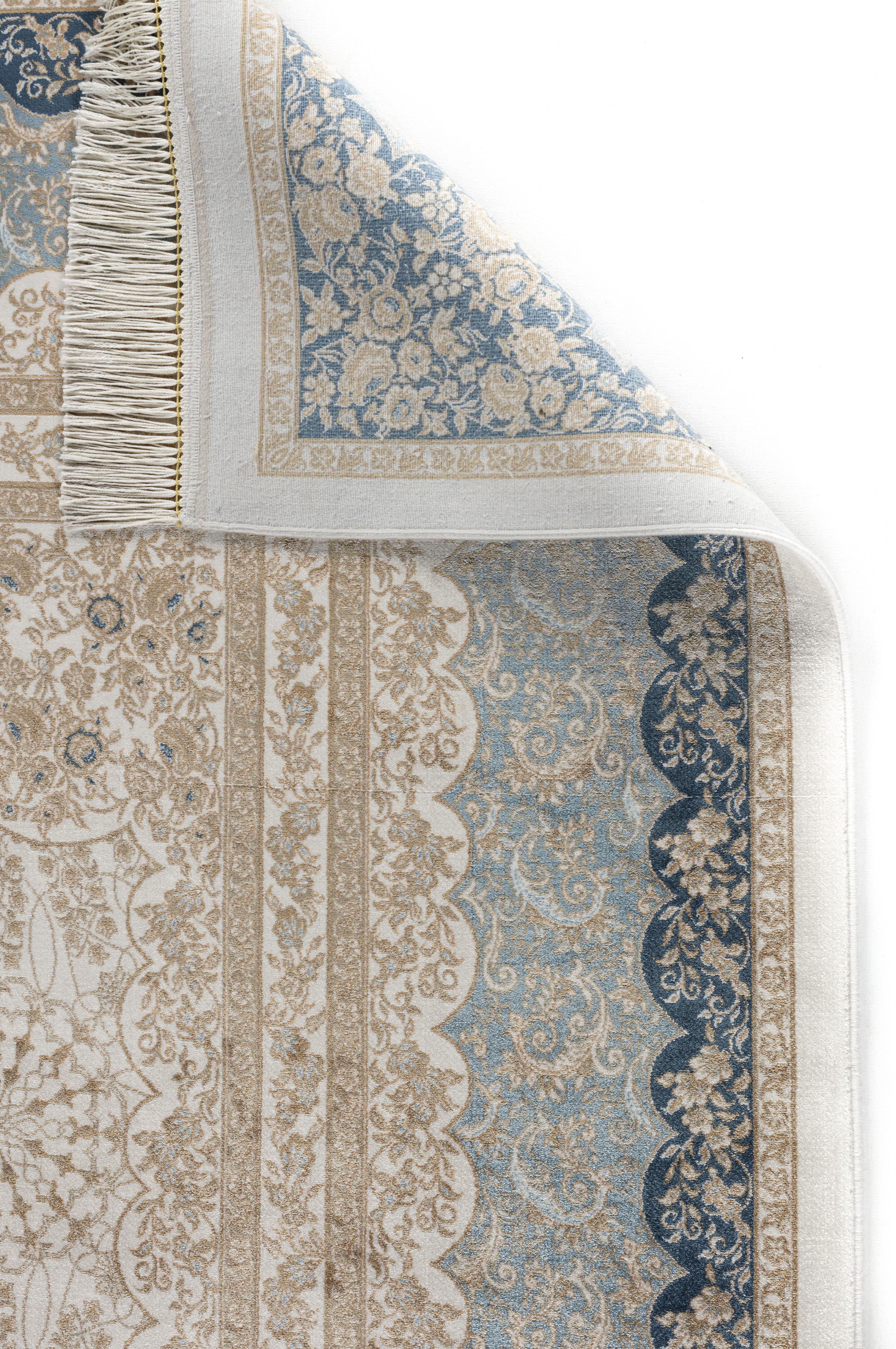 APEX HALI Vendome Palace 5412 Mavi Krem Makine Halıları
