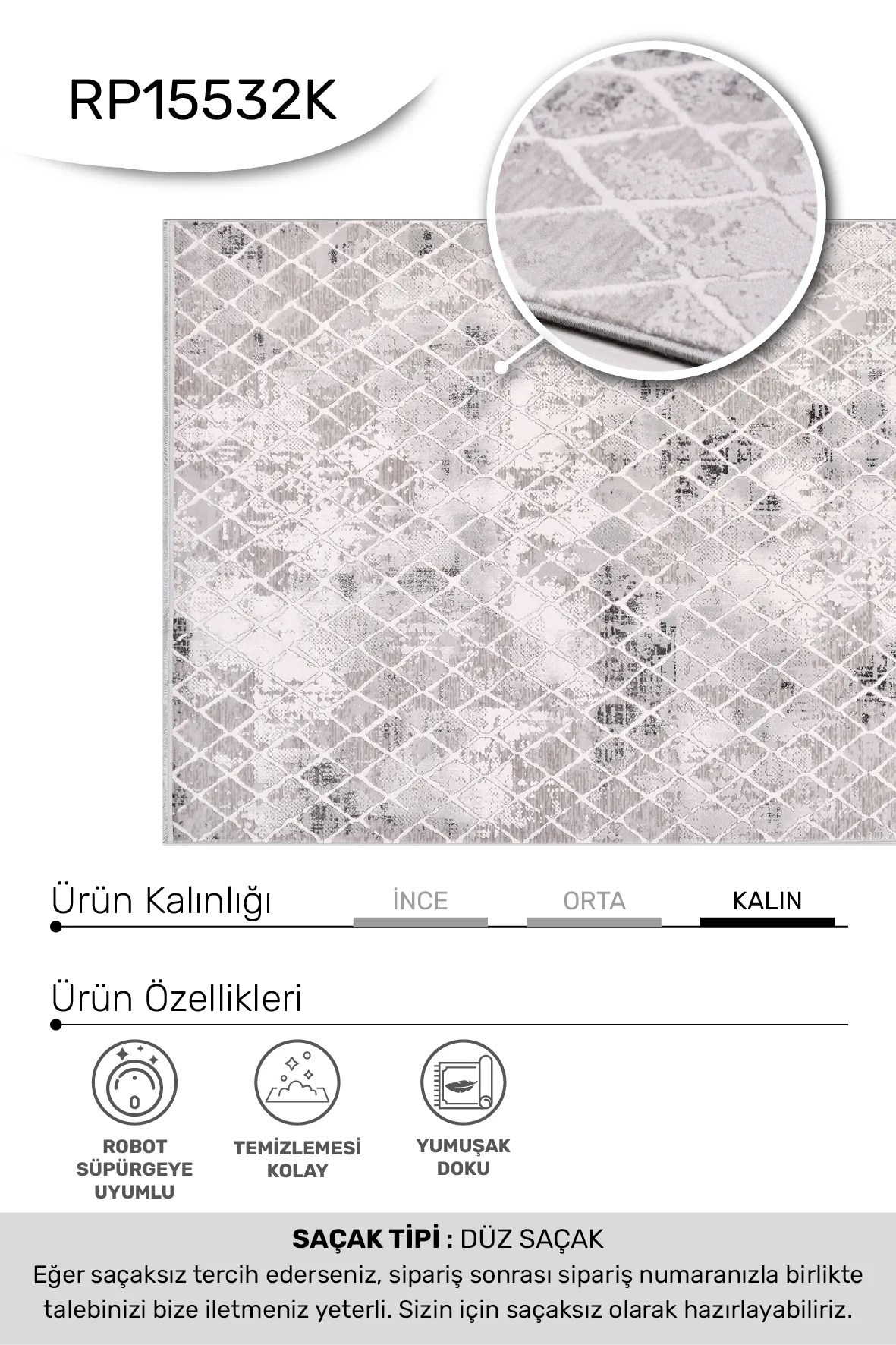 ARSİNA-Krem/Gri - Özel Ölçü-Salon , Oturma Odası ve Koridor Halısı-Robot Süpürgeye Uyumlu-Kolay Temizlenebilir-Uygun Fiyat