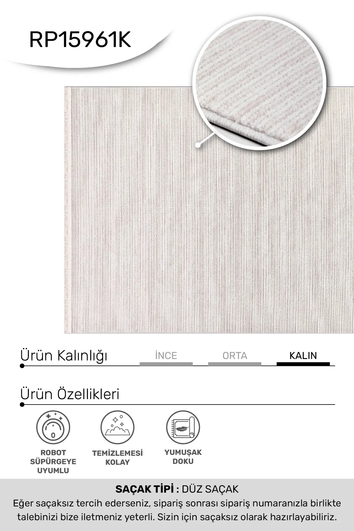 ARSİNA-Krem/Vizon - Özel Ölçü-Salon , Oturma Odası ve Koridor Halısı-Robot Süpürgeye Uyumlu-Kolay Temizlenebilir-Uygun Fiyat