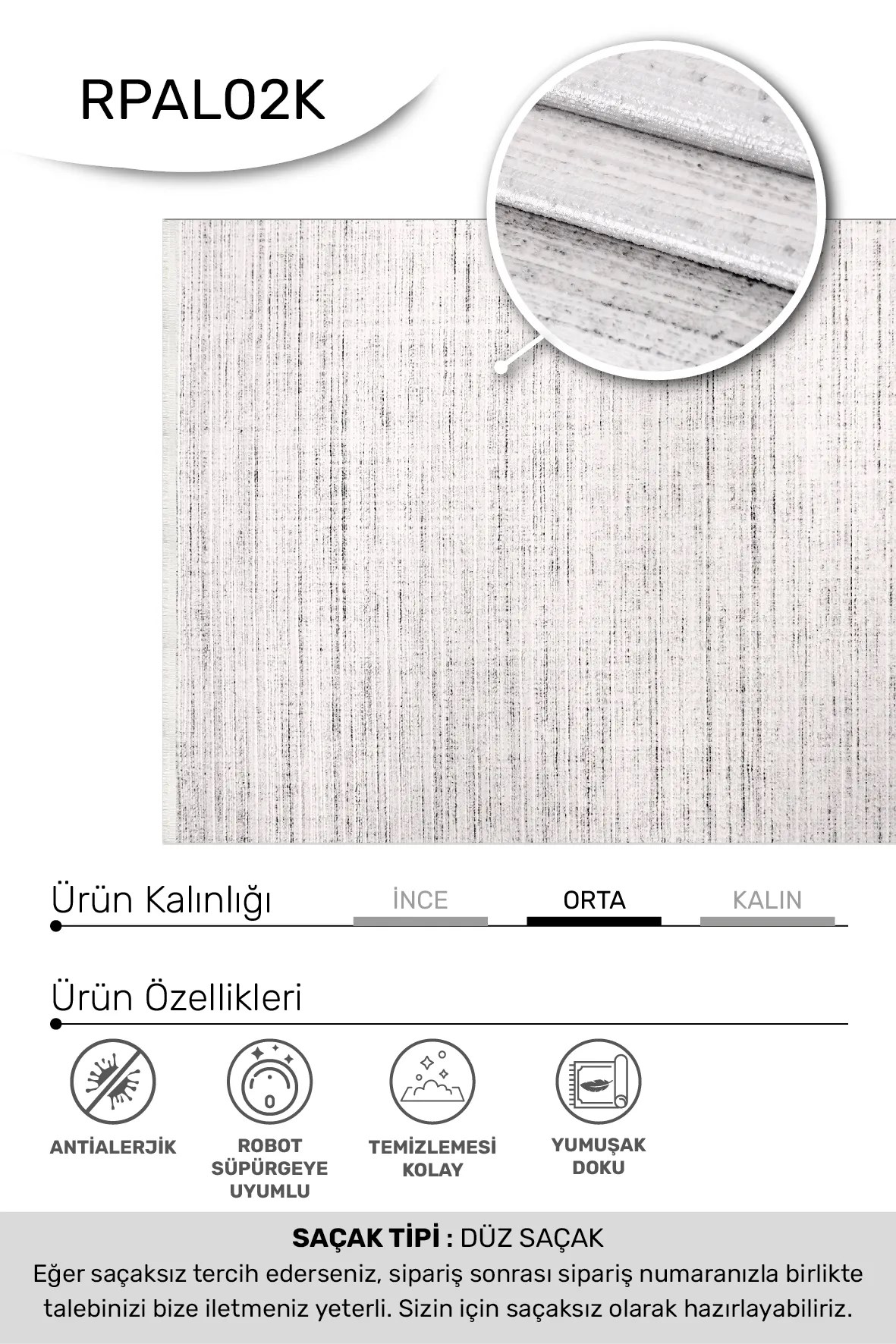 ARYA-KREM/GRİ - ÖZEL ÖLÇÜ-SALON,OTURMA ODASI,KORİDOR-ROBOT SÜPÜRGEYE UYUMLU-KOLAY TEMİZLENEBİLİR-UYGUN FİYAT