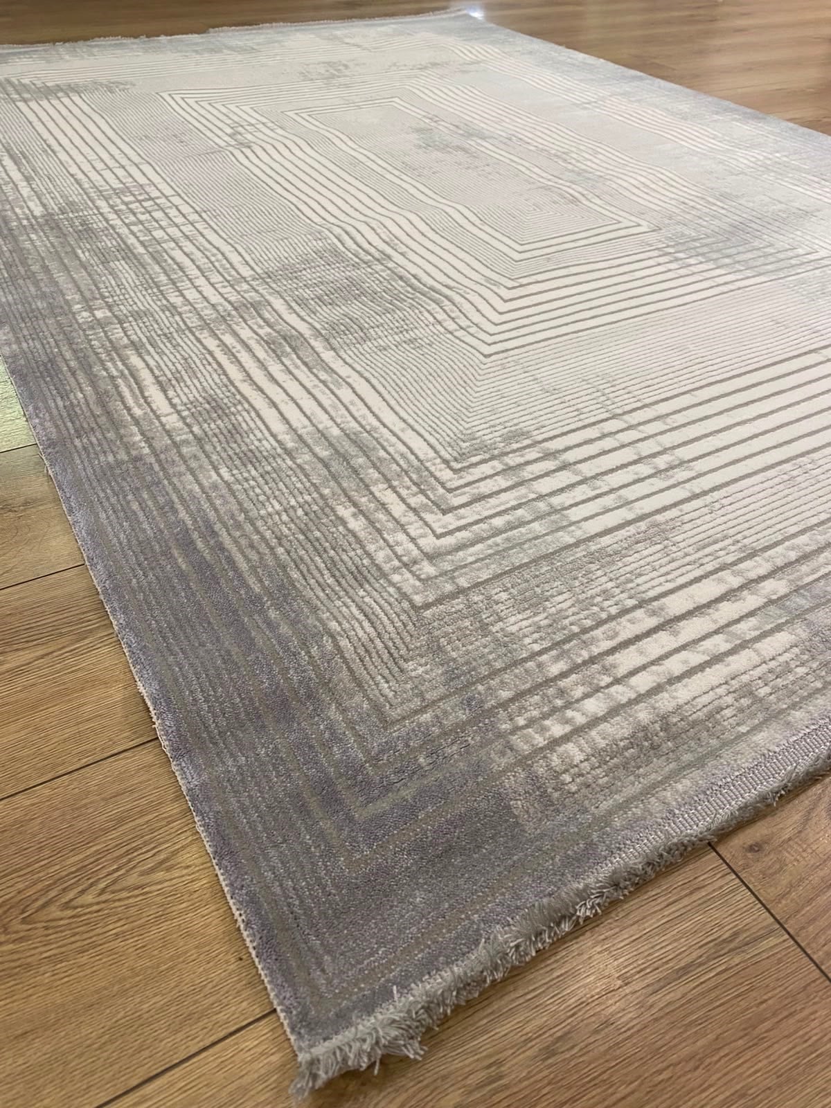 ÇAM Halı ARVEL AR002A Beyaz Gri Koridor Halısı Mutfak Halısı Salon Halısı