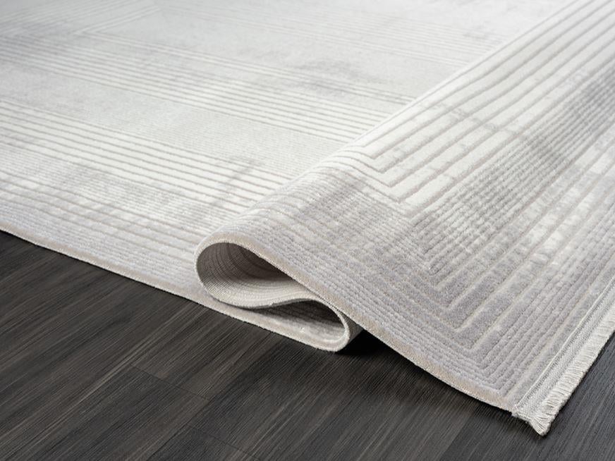 ÇAM Halı ARVEL AR002A Beyaz Gri Koridor Halısı Mutfak Halısı Salon Halısı