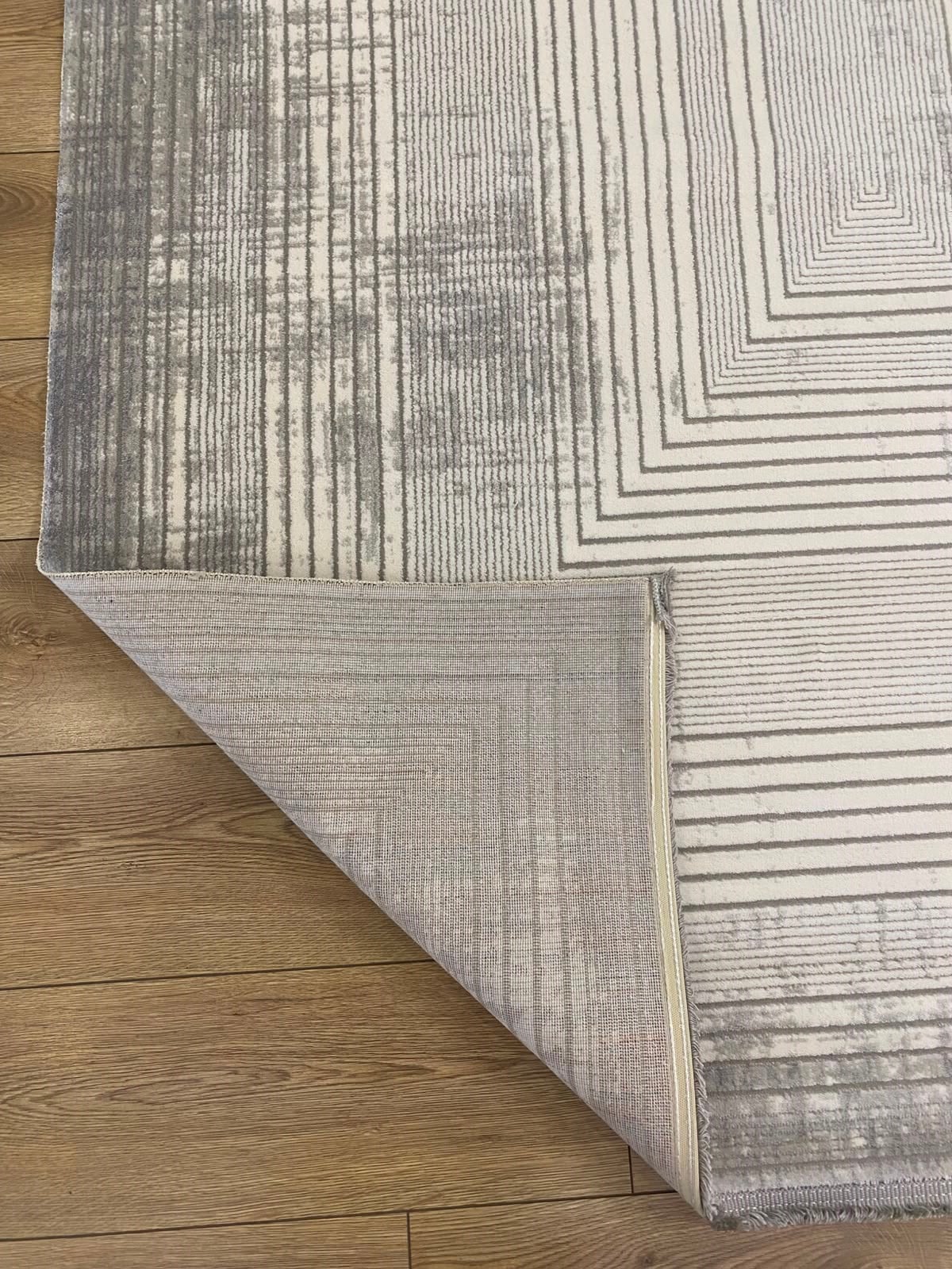 ÇAM Halı ARVEL AR002A Beyaz Gri Koridor Halısı Mutfak Halısı Salon Halısı