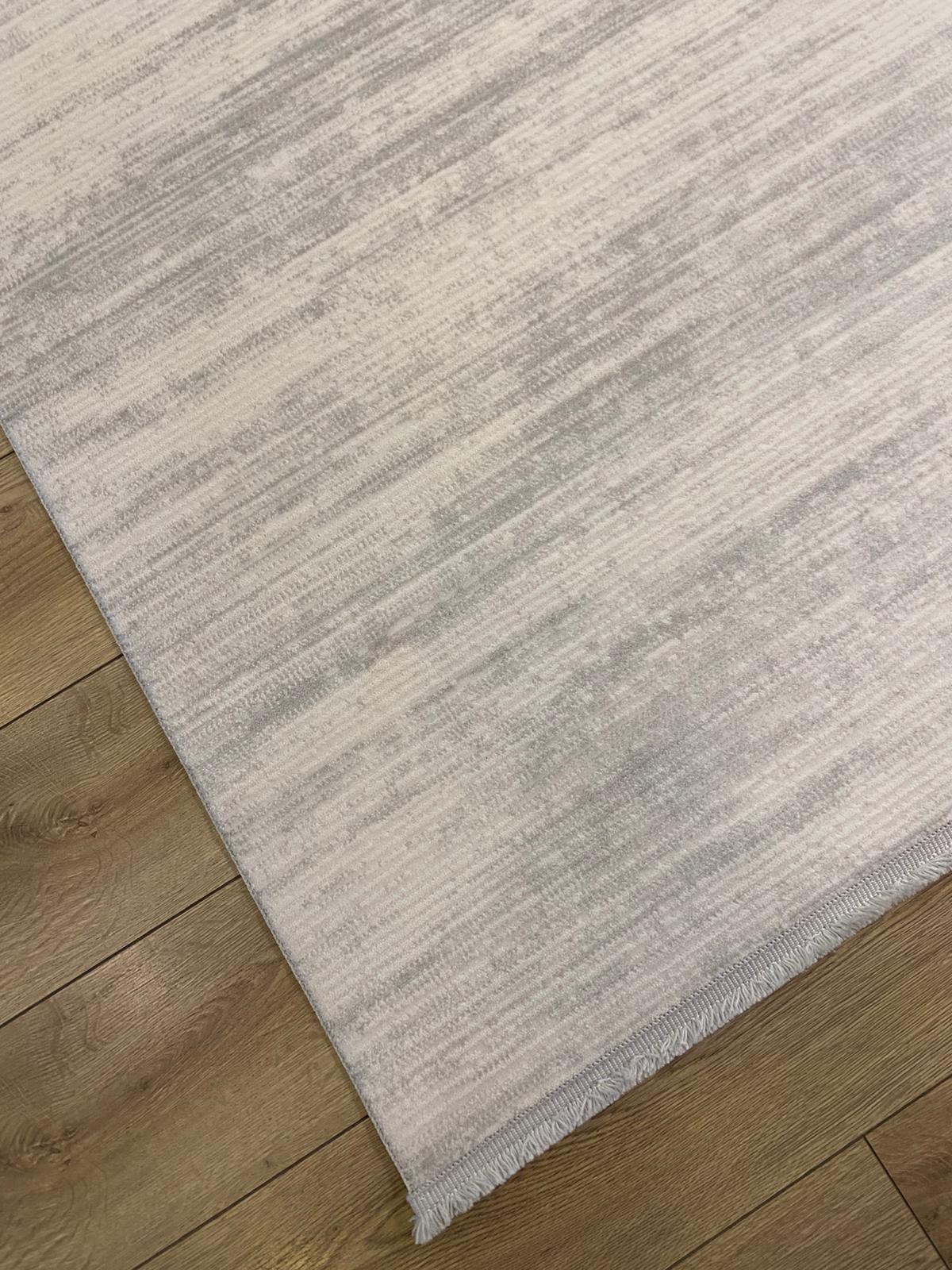 ÇAM Halı ARVEL AR003A Beyaz Gri Koridor Halısı Mutfak Halısı Salon Halısı