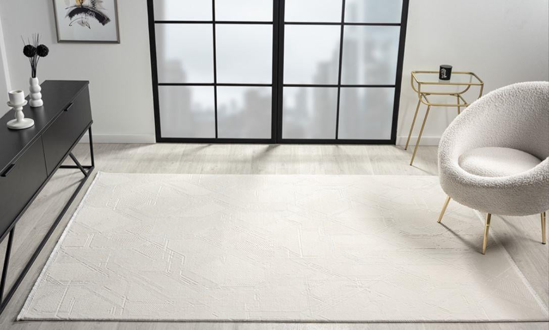 ÇAM Halı ARVEL AR011A Beyaz Koridor Halısı Mutfak Halısı Salon Halısı