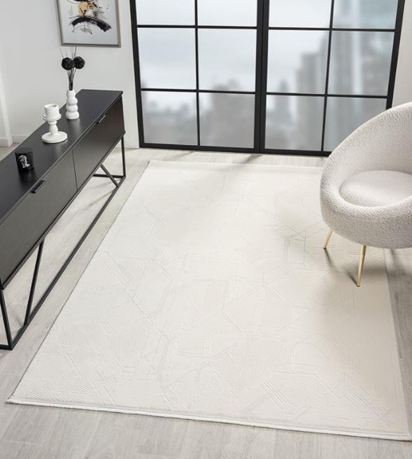 ÇAM Halı ARVEL AR011A Beyaz Koridor Halısı Mutfak Halısı Salon Halısı