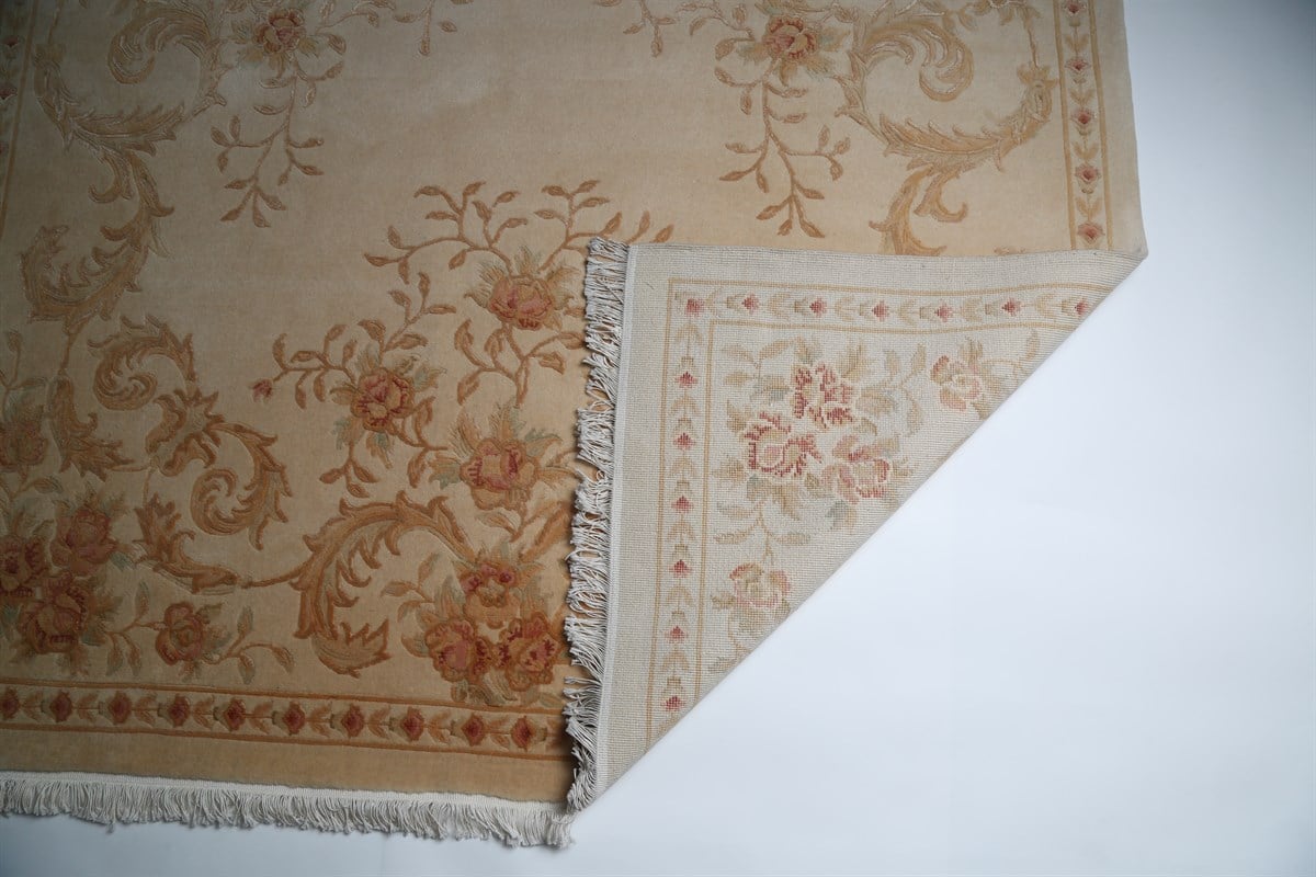Çam Halı Aubusson N -159 Yeni Zellanda Yünü ve İpek El Dokuması Halı