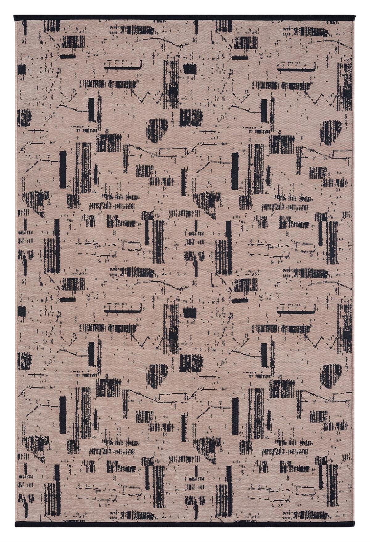 Çam Halı Bodrum BDR 114 Bej Özel Latex Kaymaz Tabanlı Kilim