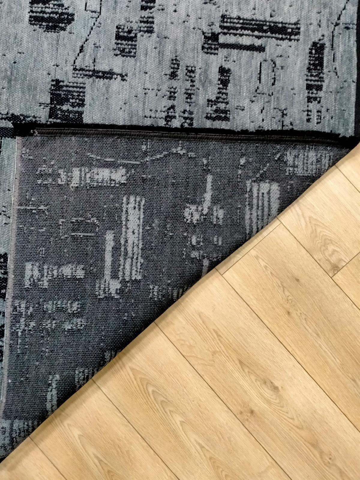 Çam Halı Bodrum BDR 115 Antrasit Özel Latex Kaymaz Tabanlı Kilim