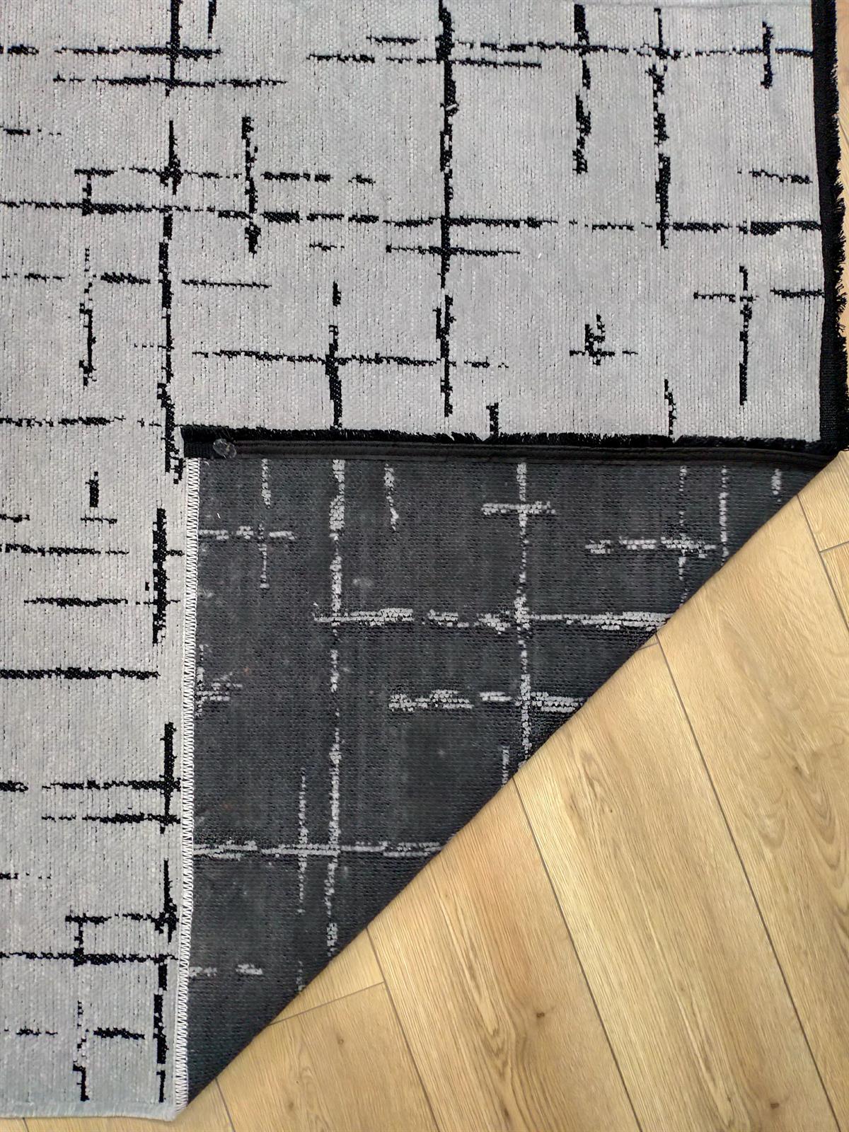 Çam Halı Bodrum BDR 120 Gri Özel Latex Kaymaz Tabanlı Kilim