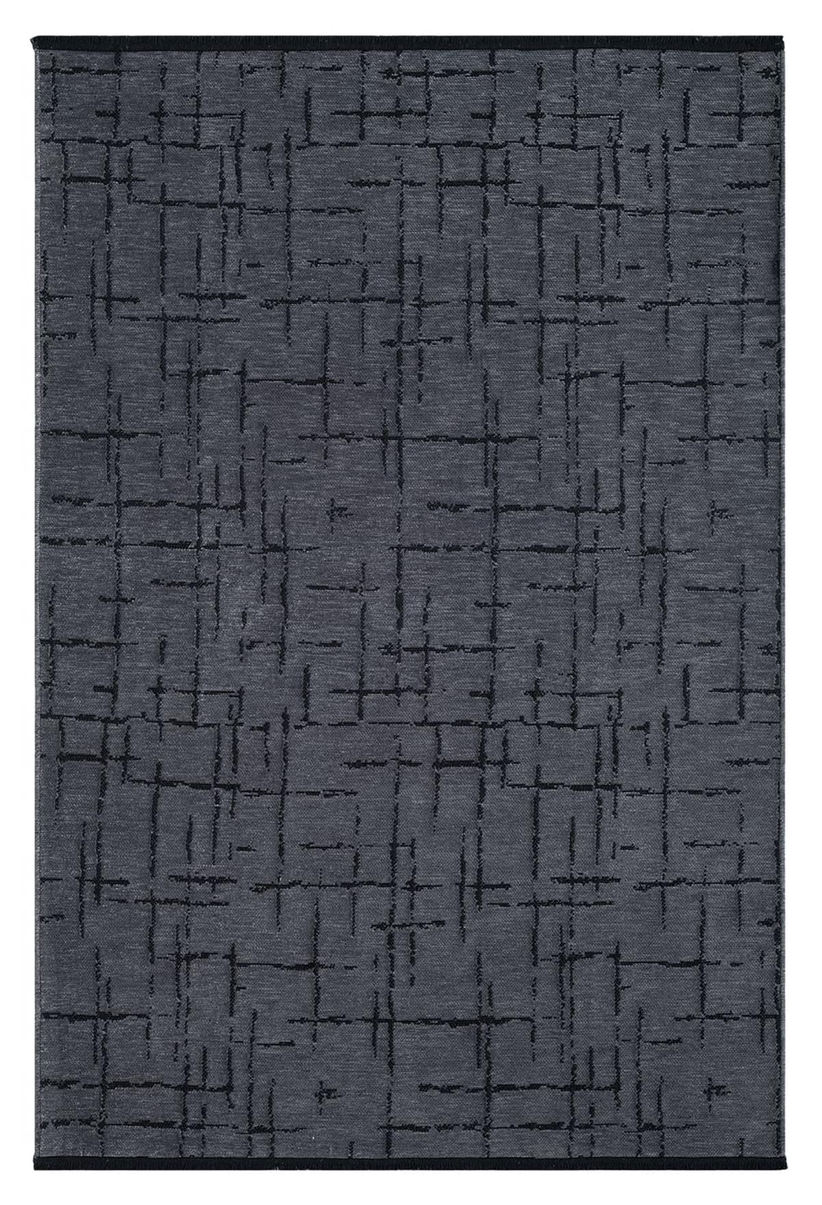 Çam Halı Bodrum BDR 123 Antrasit Özel Latex Kaymaz Tabanlı Kilim