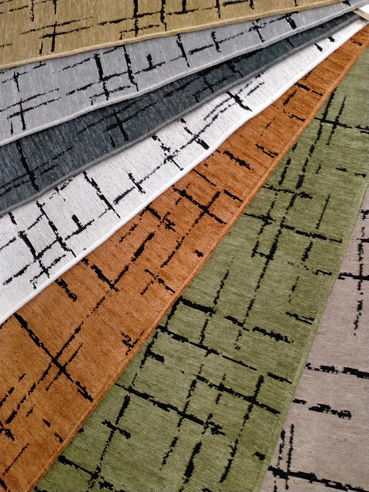 Çam Halı Bodrum BDR 123 Antrasit Özel Latex Kaymaz Tabanlı Kilim