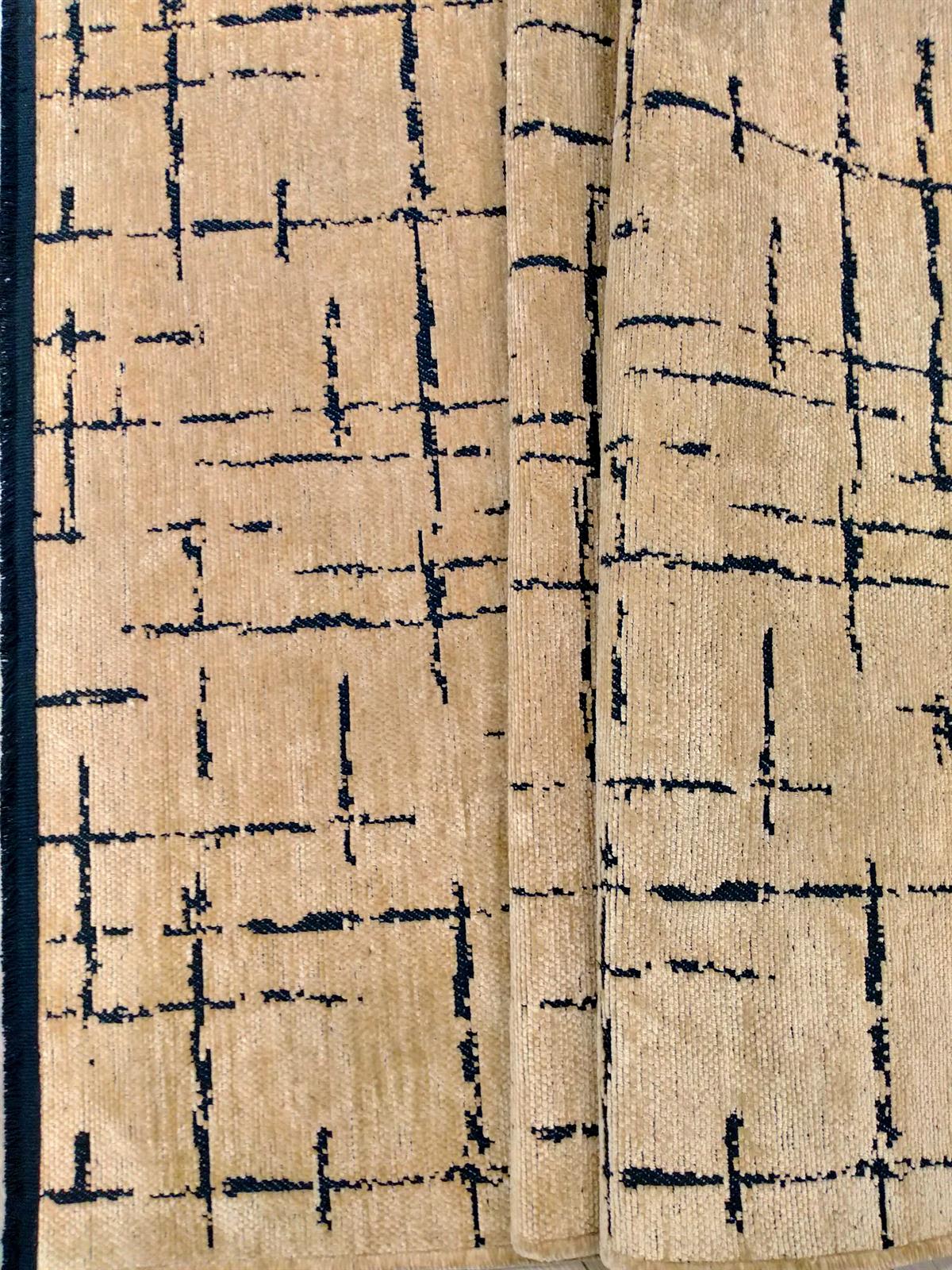 Çam Halı Bodrum BDR 124 Hardal Özel Latex Kaymaz Tabanlı Kilim