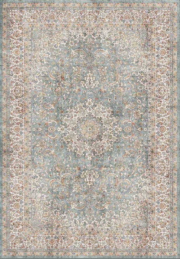 Çam Halı Dream 32-032 Etnik Eskitme Desenli Dokuma Tabanlı Yıkanabilir Şönil Salon ve Oda Halısı
