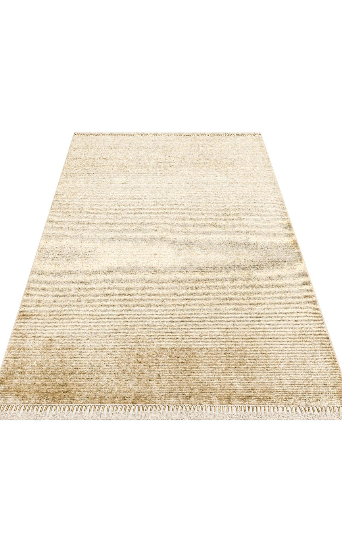 Çam Halı Gessi GES PLAIN GREEN Özel Hav Vermeyen ve Kolay Temizlenebilir Tencel Kullanılarak El Emeği ile Özel Tezgahlarda Üretilen Modern Kara Tezgah Halısı