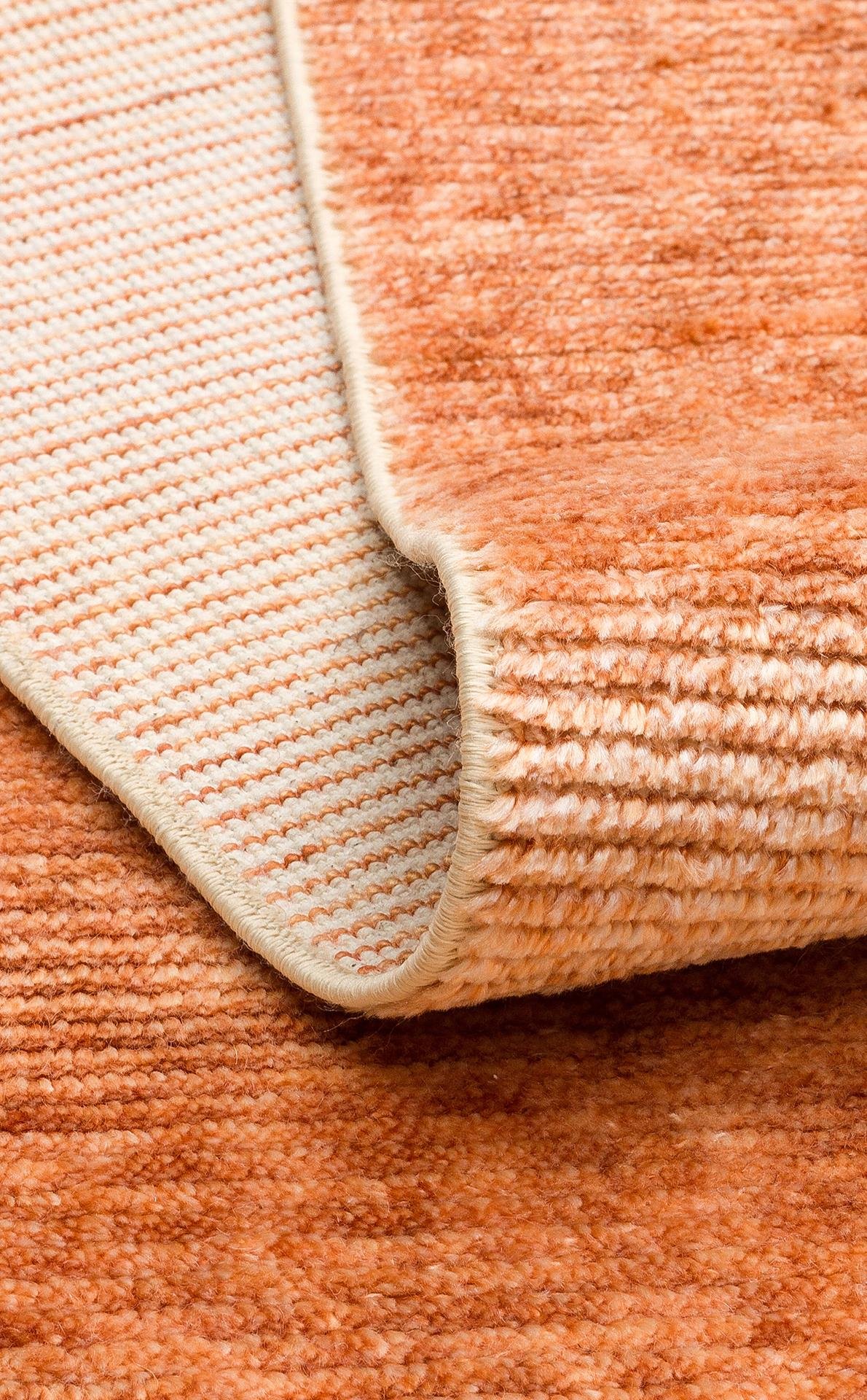 Çam Halı Gessi GES PLAIN TERRACOTTA Özel Hav Vermeyen ve Kolay Temizlenebilir Tencel Kullanılarak El Emeği ile Özel Tezgahlarda Üretilen Modern Kara Tezgah Halısı