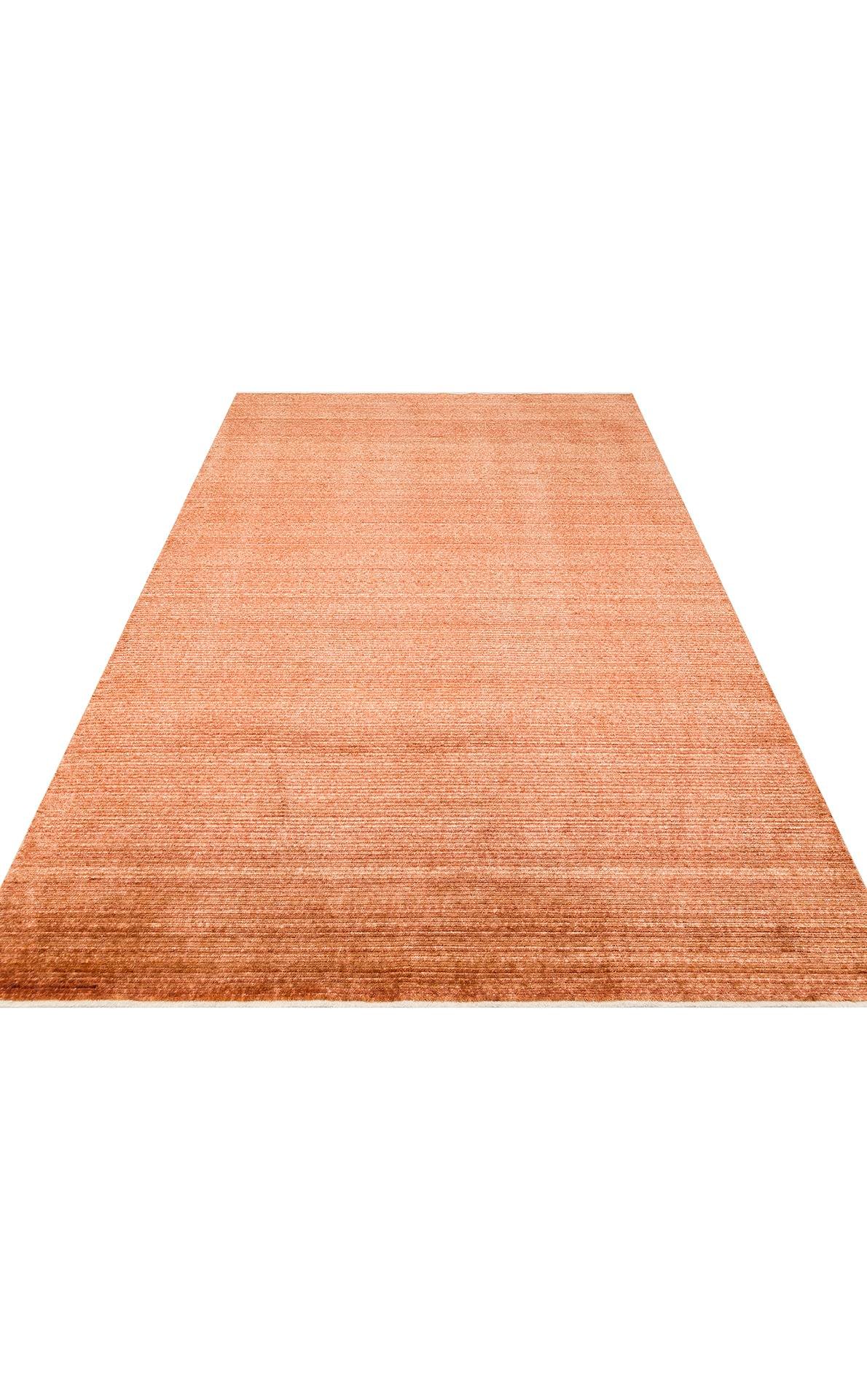 Çam Halı Gessi GES PLAIN TERRACOTTA Özel Hav Vermeyen ve Kolay Temizlenebilir Tencel Kullanılarak El Emeği ile Özel Tezgahlarda Üretilen Modern Kara Tezgah Halısı