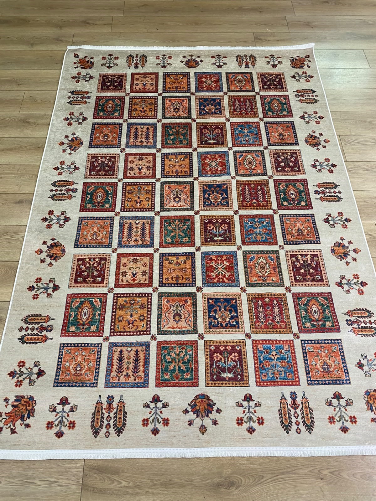 Çam Halı Gloria TD407 Multi Şal Desen Dokuma Saçaklı Kilim