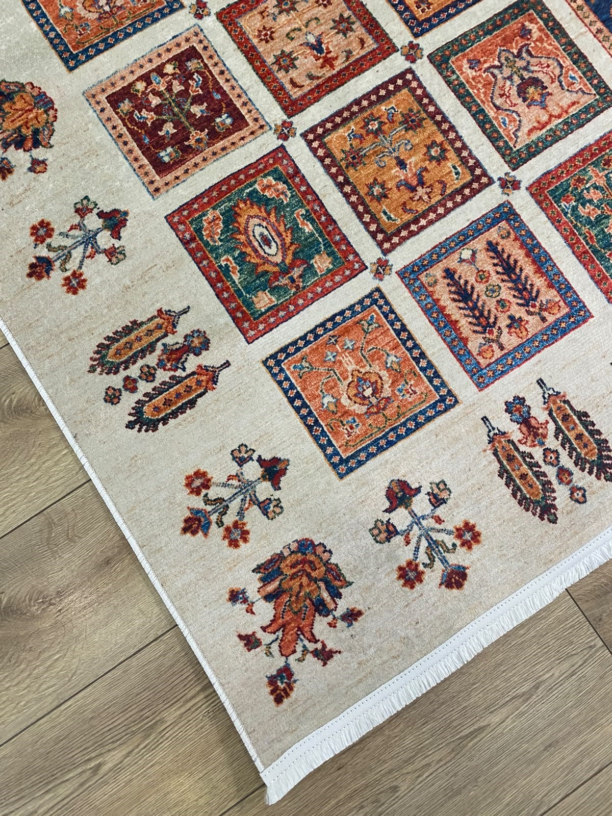 Çam Halı Gloria TD407 Multi Şal Desen Dokuma Saçaklı Kilim