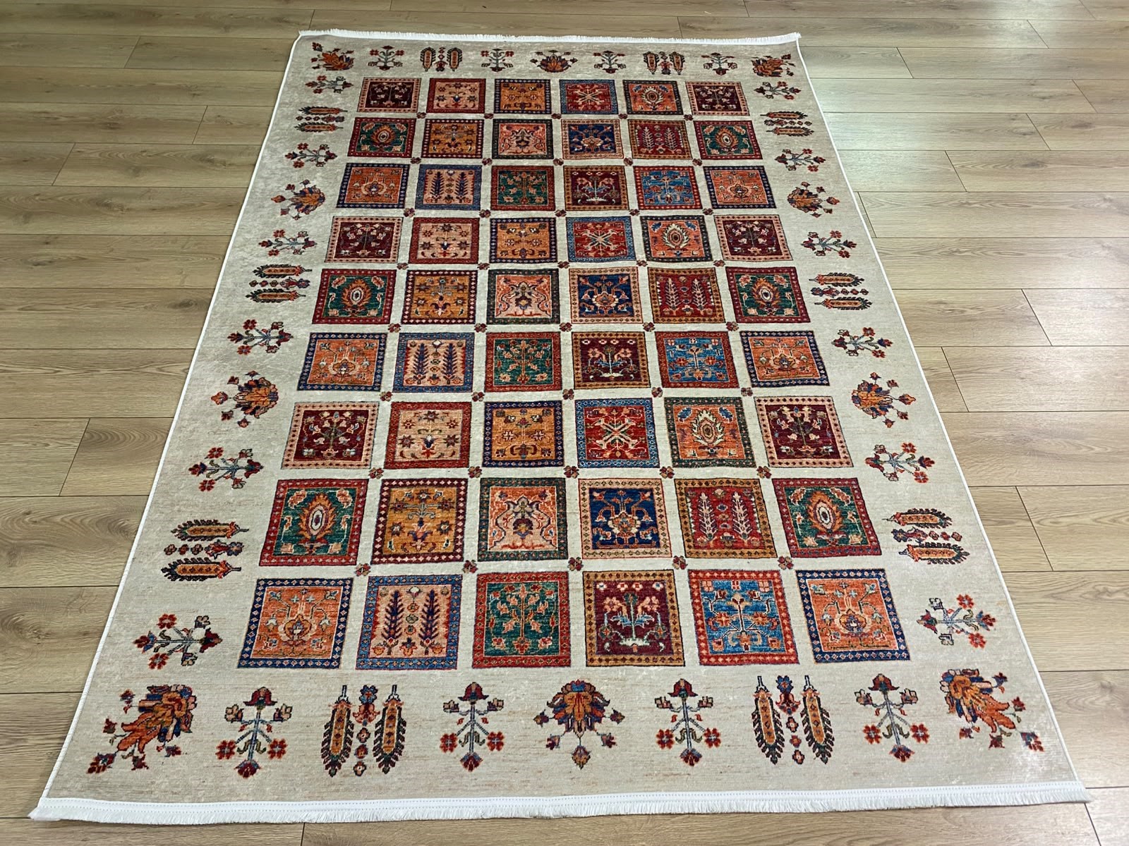 Çam Halı Gloria TD407 Multi Şal Desen Dokuma Saçaklı Kilim