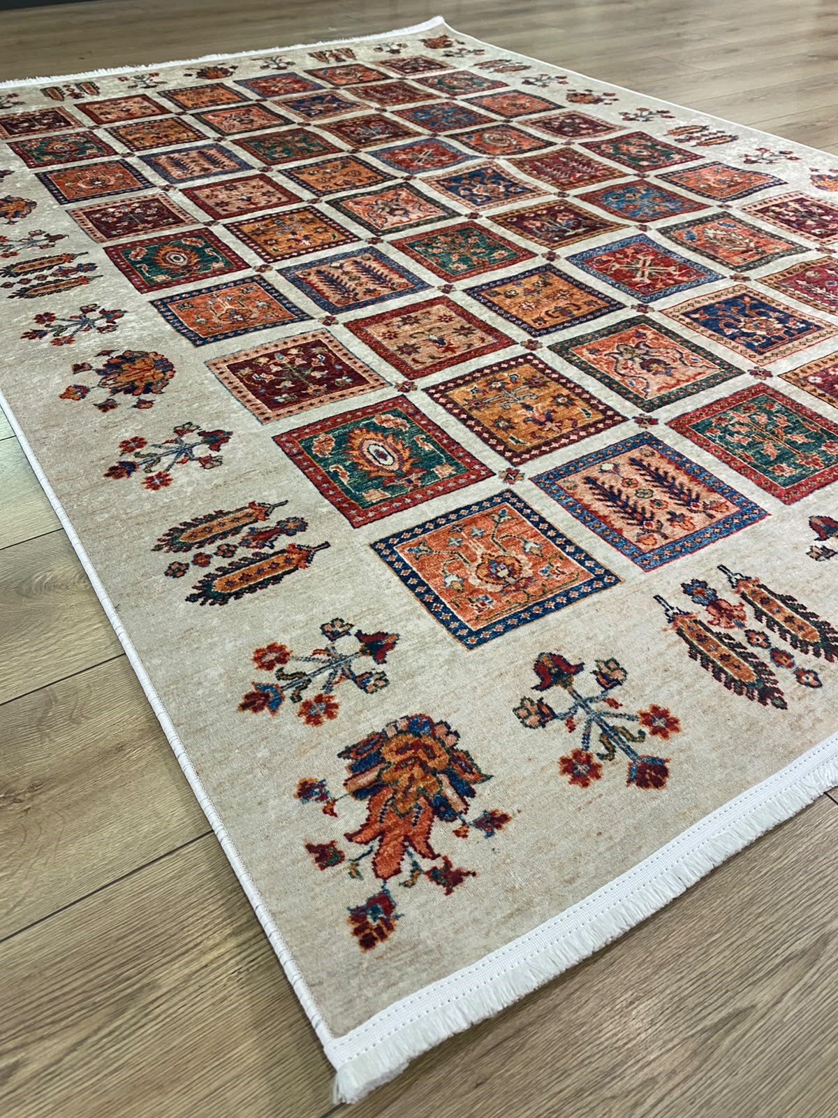 Çam Halı Gloria TD407 Multi Şal Desen Dokuma Saçaklı Kilim
