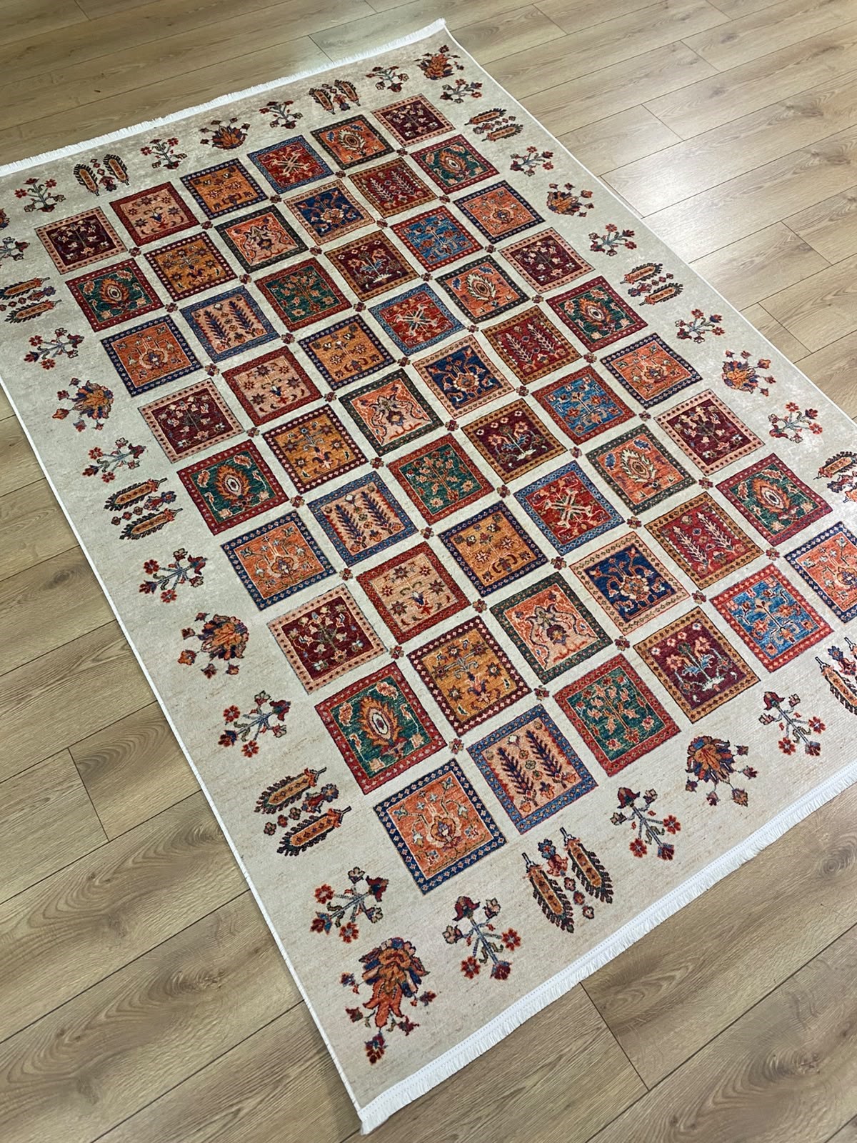 Çam Halı Gloria TD407 Multi Şal Desen Dokuma Saçaklı Kilim