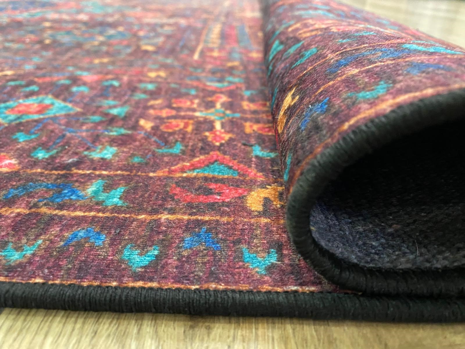 Çam Halı Gloria TD598 Multi Etnik Desen Dokuma Saçaklı Kilim