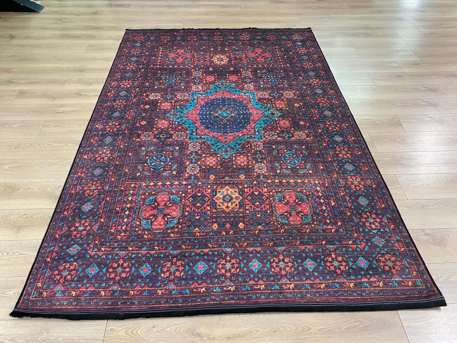 Çam Halı Gloria TD598 Multi Etnik Desen Dokuma Saçaklı Kilim