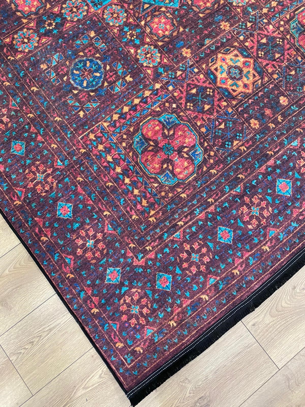 Çam Halı Gloria TD598 Multi Etnik Desen Dokuma Saçaklı Kilim