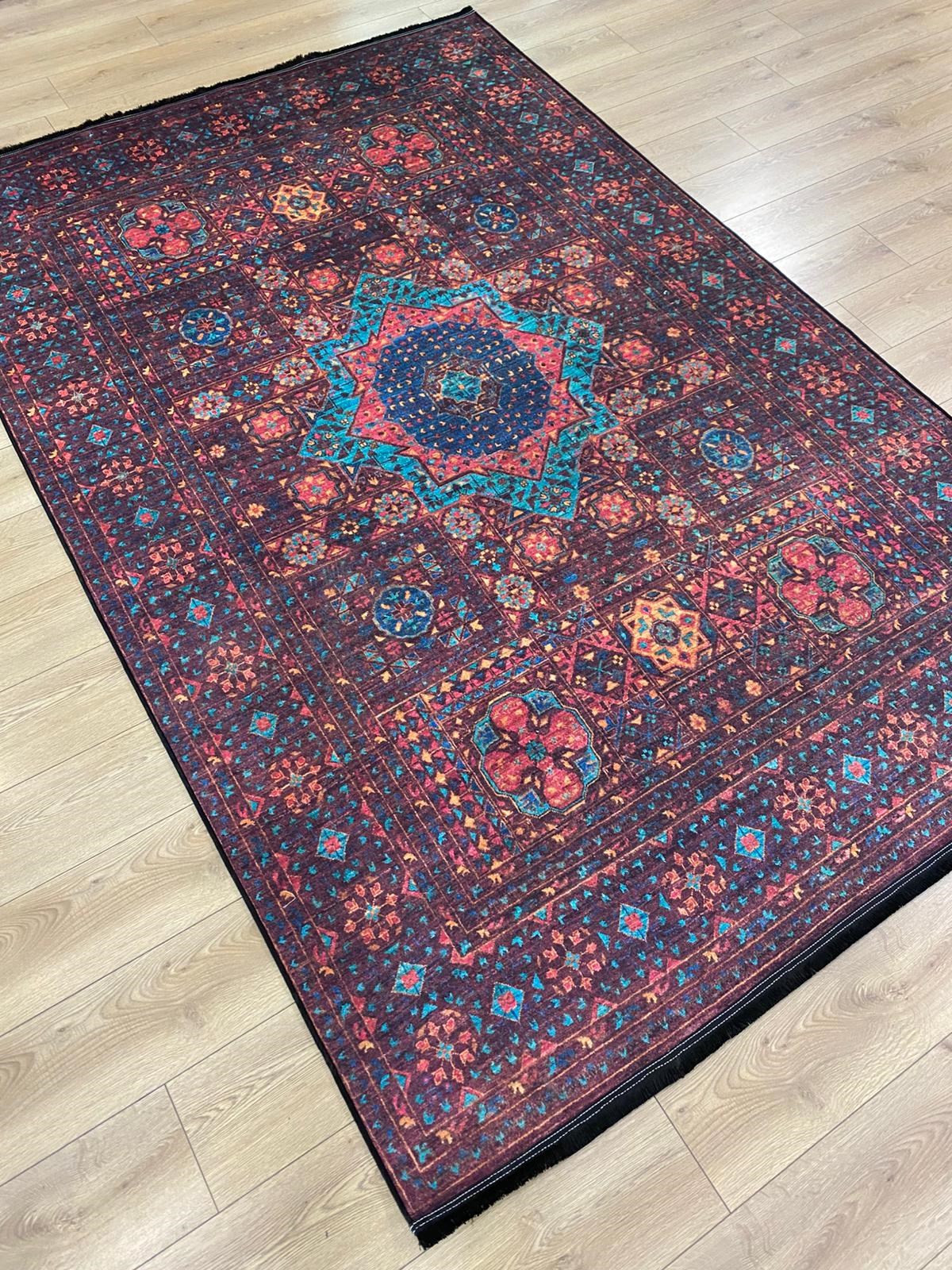 Çam Halı Gloria TD598 Multi Etnik Desen Dokuma Saçaklı Kilim