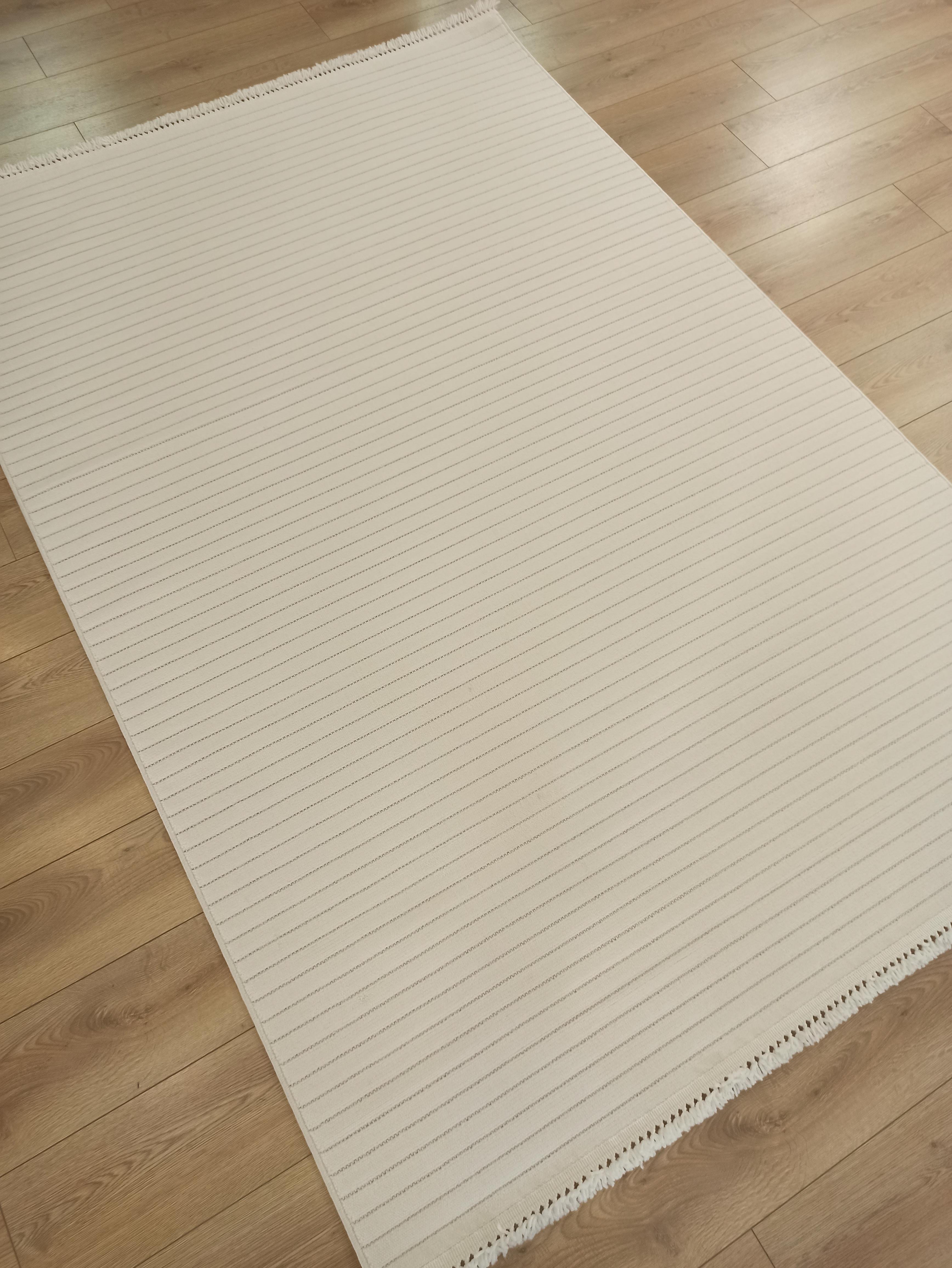 Çam Halı Molde 9213 Krem Koridor Halısı Kesme Yolluk Mutfak Halısı Modern Salon Halısı