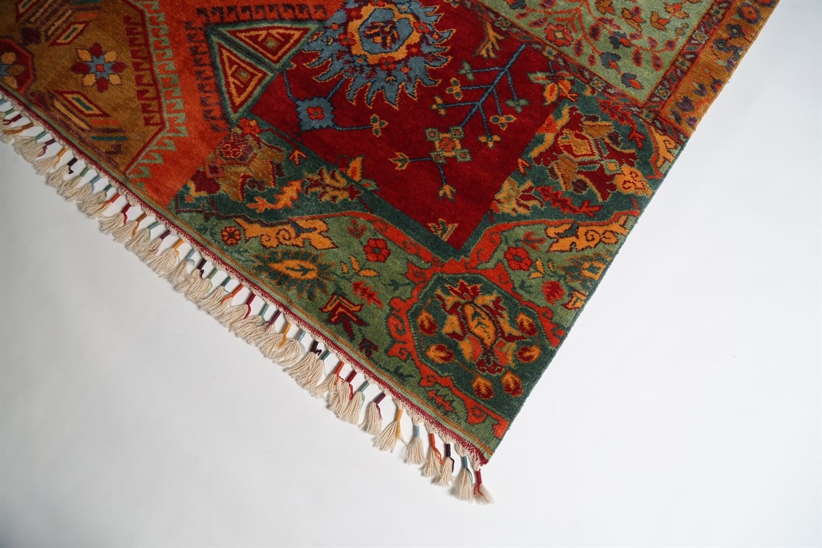 Çam Halı Patchwork Şal 8 Multi Yün El Dokuması Halı