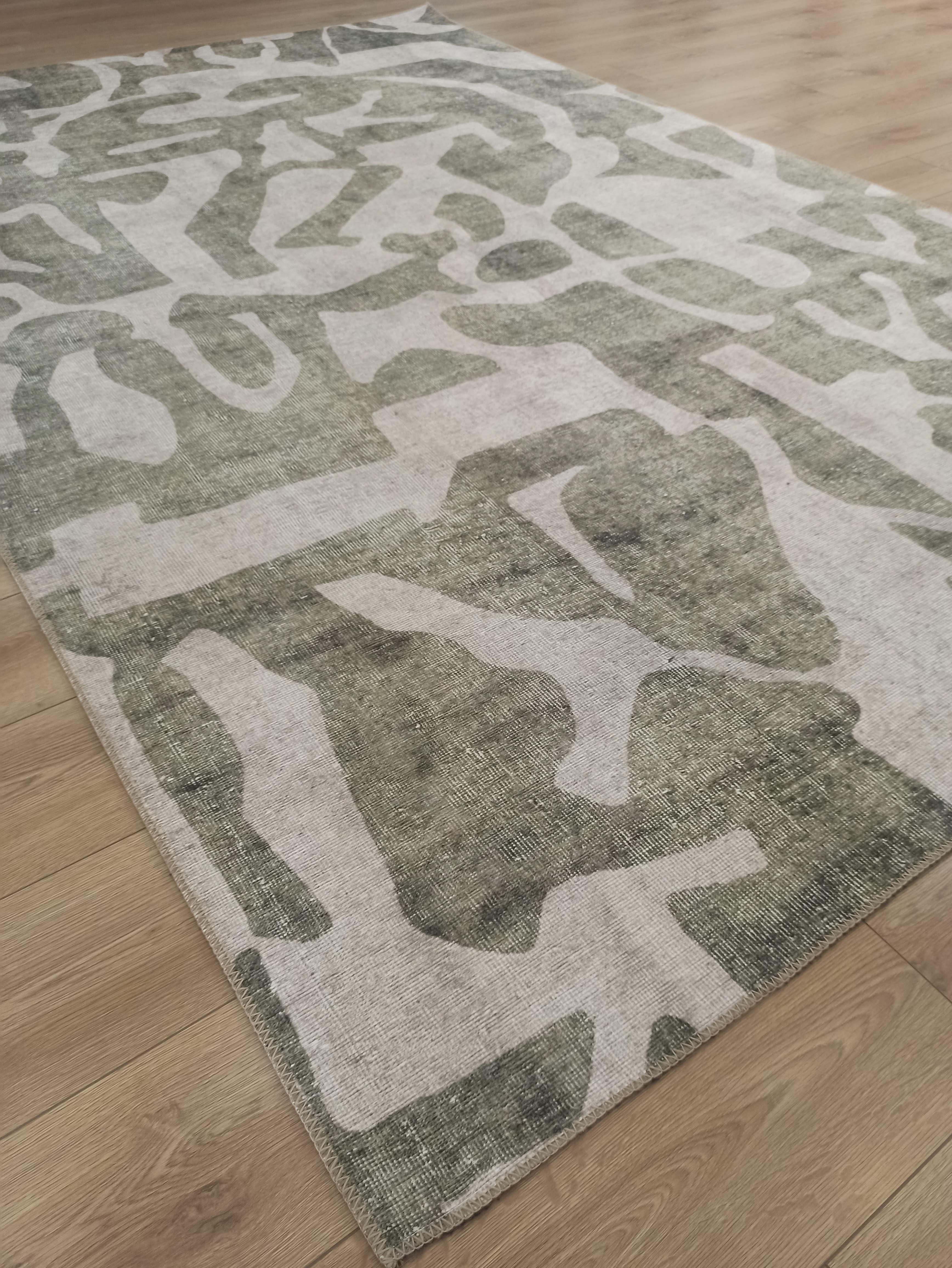 Çam Halı Siesta Modern 32-524 Modern Desenli Dokuma Tabanlı Yıkanabilir Şönil Salon ve Oda Halısı
