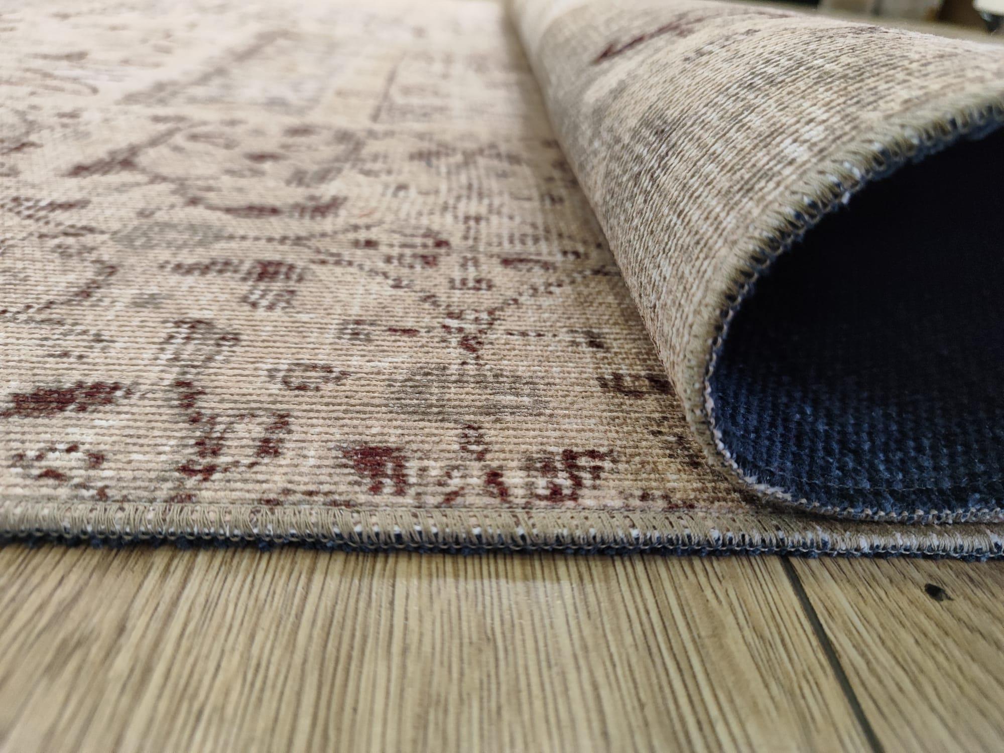 Çam Halı Siesta Patchwork 32-458 Etnik Eskitme Desenli Dokuma Tabanlı Yıkanabilir Şönil Salon ve Oda Halısı